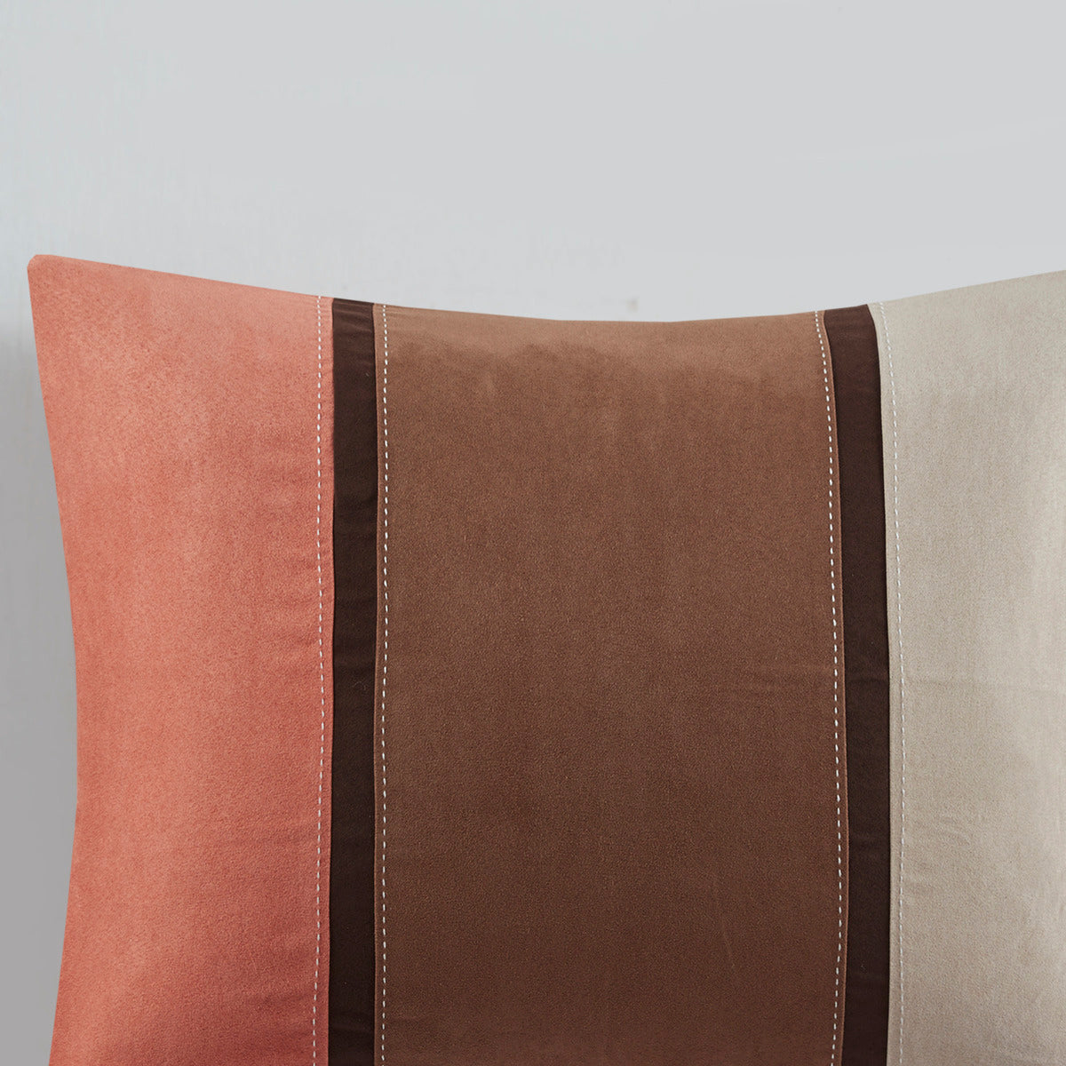 7 Piece Faux Suede Comforter Set Coral Queen