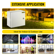 NEMA Steel Enclosure, 12 x 12 x 6'' NEMA 4X Steel Electrical Box, IP66 Waterproof & Dustproof, Outdoor/Indoor Electrical Junction Box, with Mounting Plate