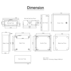 NEMA Steel Enclosure, 12 x 12 x 6'' NEMA 4X Steel Electrical Box, IP66 Waterproof & Dustproof, Outdoor/Indoor Electrical Junction Box, with Mounting Plate