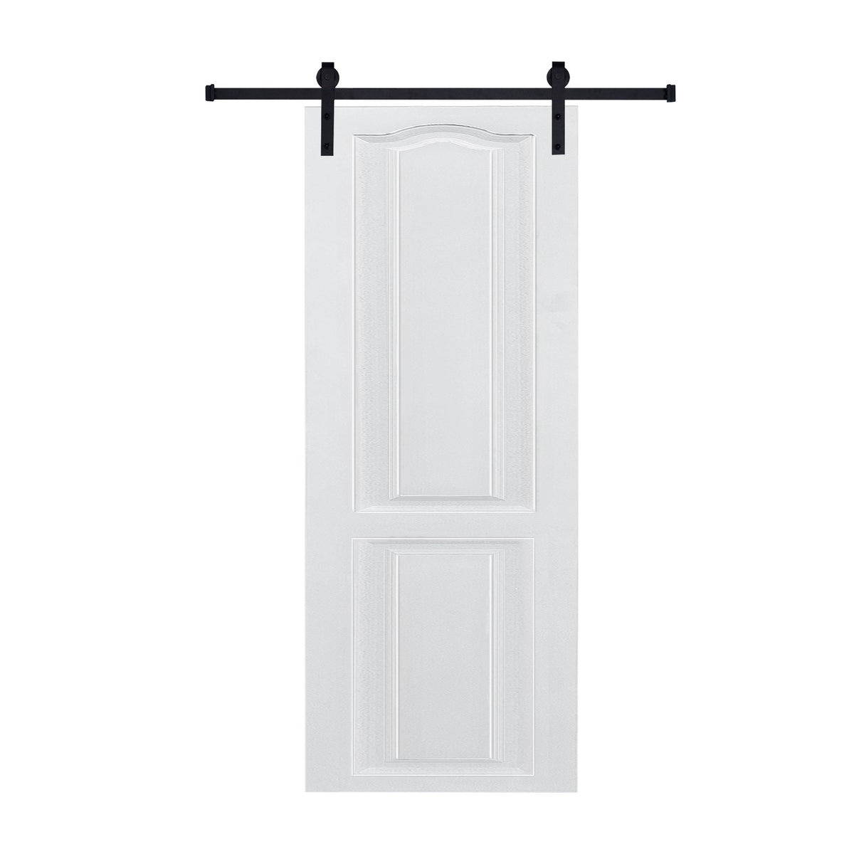CNC crafted modern door 3/4" thick 21 in. x 84 in. MDF White Barn Sliding Door With Hardware kit