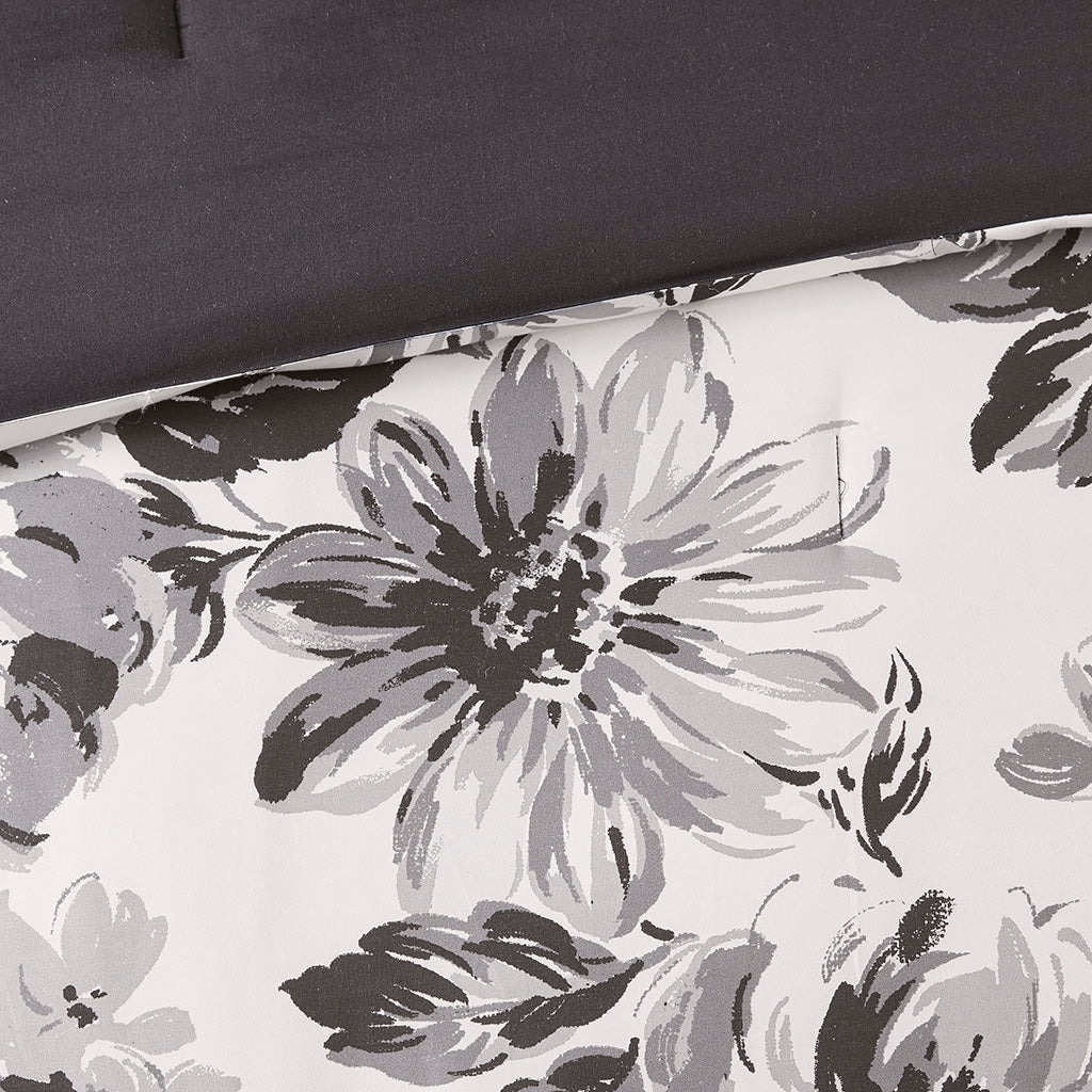Full/Queen Floral Print Comforter Set