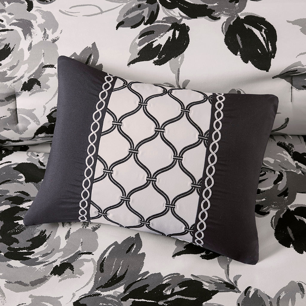 Full/Queen Floral Print Comforter Set