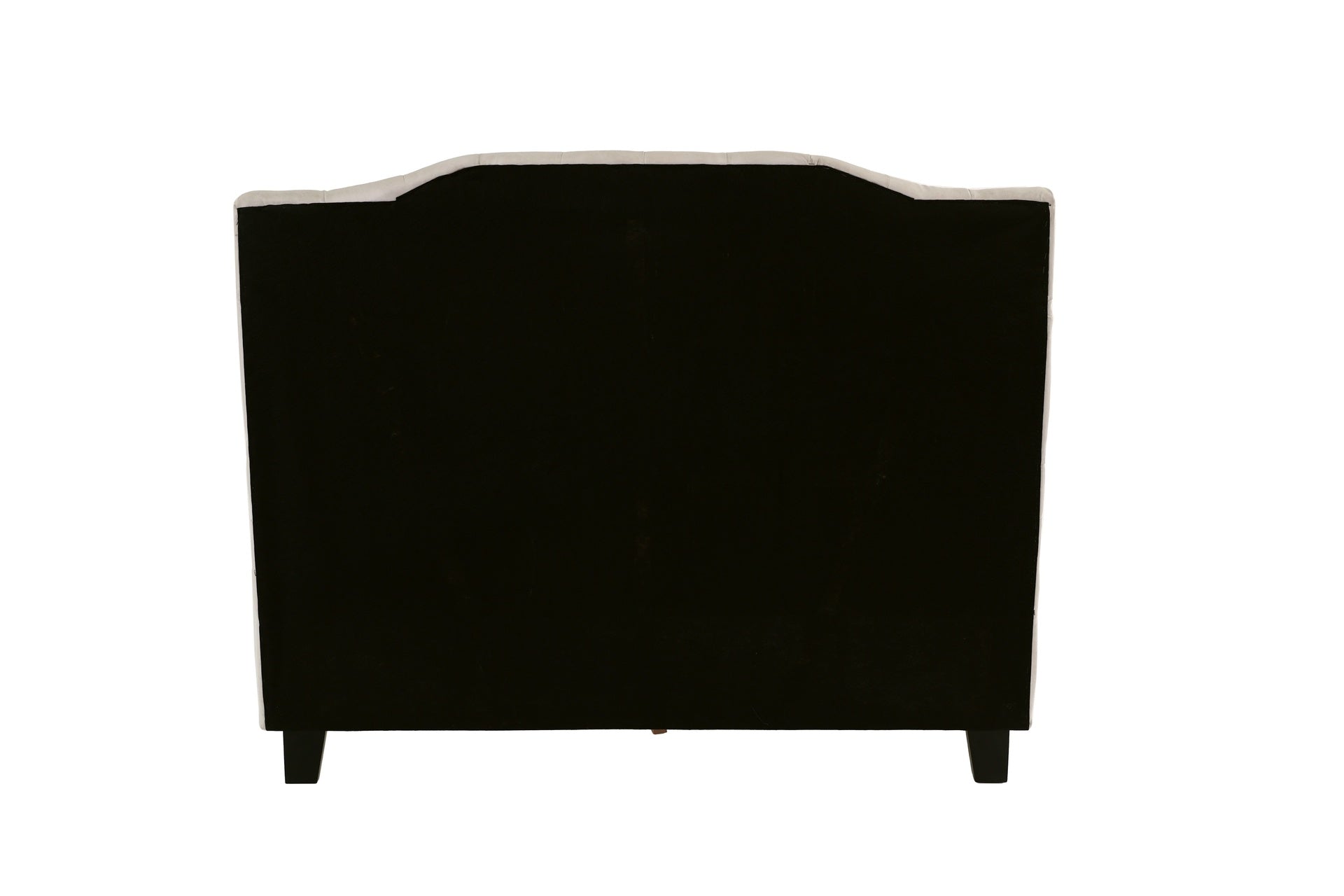 Gorgeous Off-White / Beige Faux Leather Full Size Bed 1pc Bedframe Modern Tufted Upholstered Headboard Bedroom Furniture