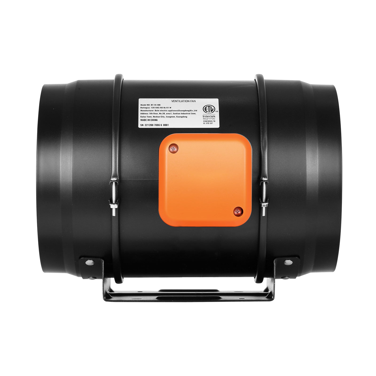 8 Inch Inline Duct Fan HVAC Exhaust Blower Kit AC Variable Speed Control