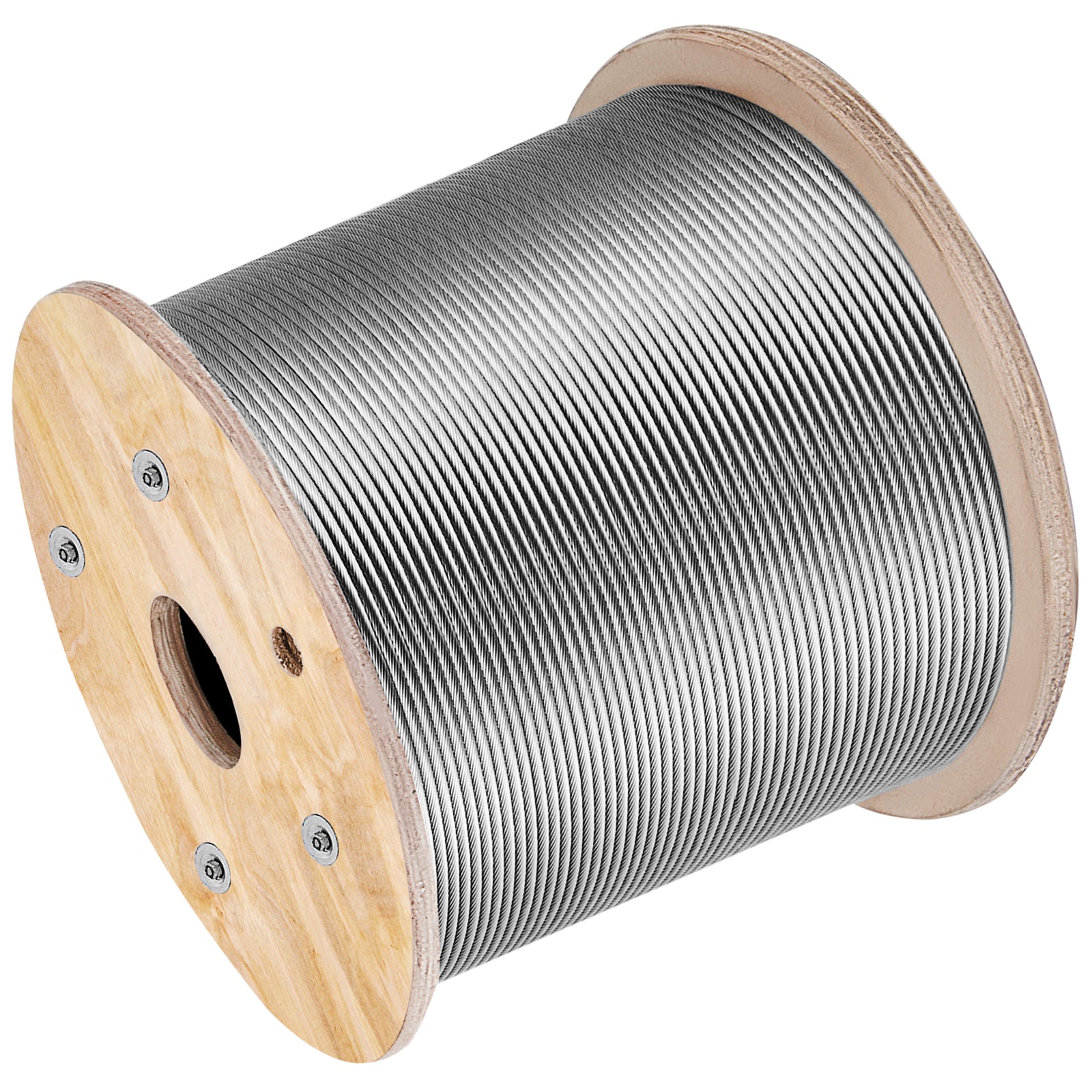 Stainless Steel Cable 3/16"x 1000ft, T316 Marine Grade Deck Cable Railing, 1x19 Strands Construction Braided Aircraft Cable for Deck Rail String Lights Hanging Porch Fence DIY Baluster