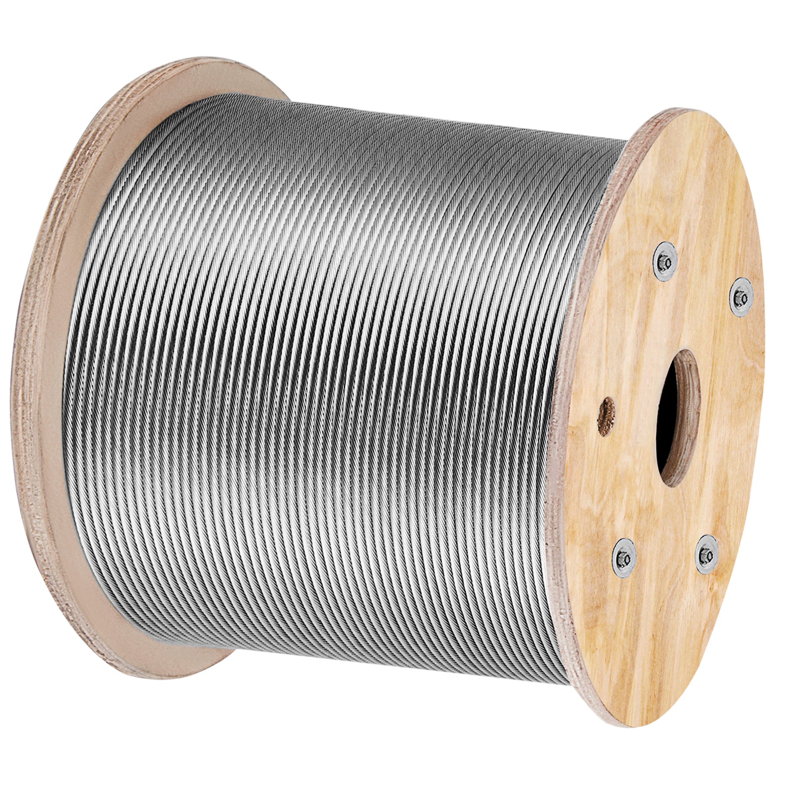 Stainless Steel Cable 3/16"x 1000ft, T316 Marine Grade Deck Cable Railing, 1x19 Strands Construction Braided Aircraft Cable for Deck Rail String Lights Hanging Porch Fence DIY Baluster