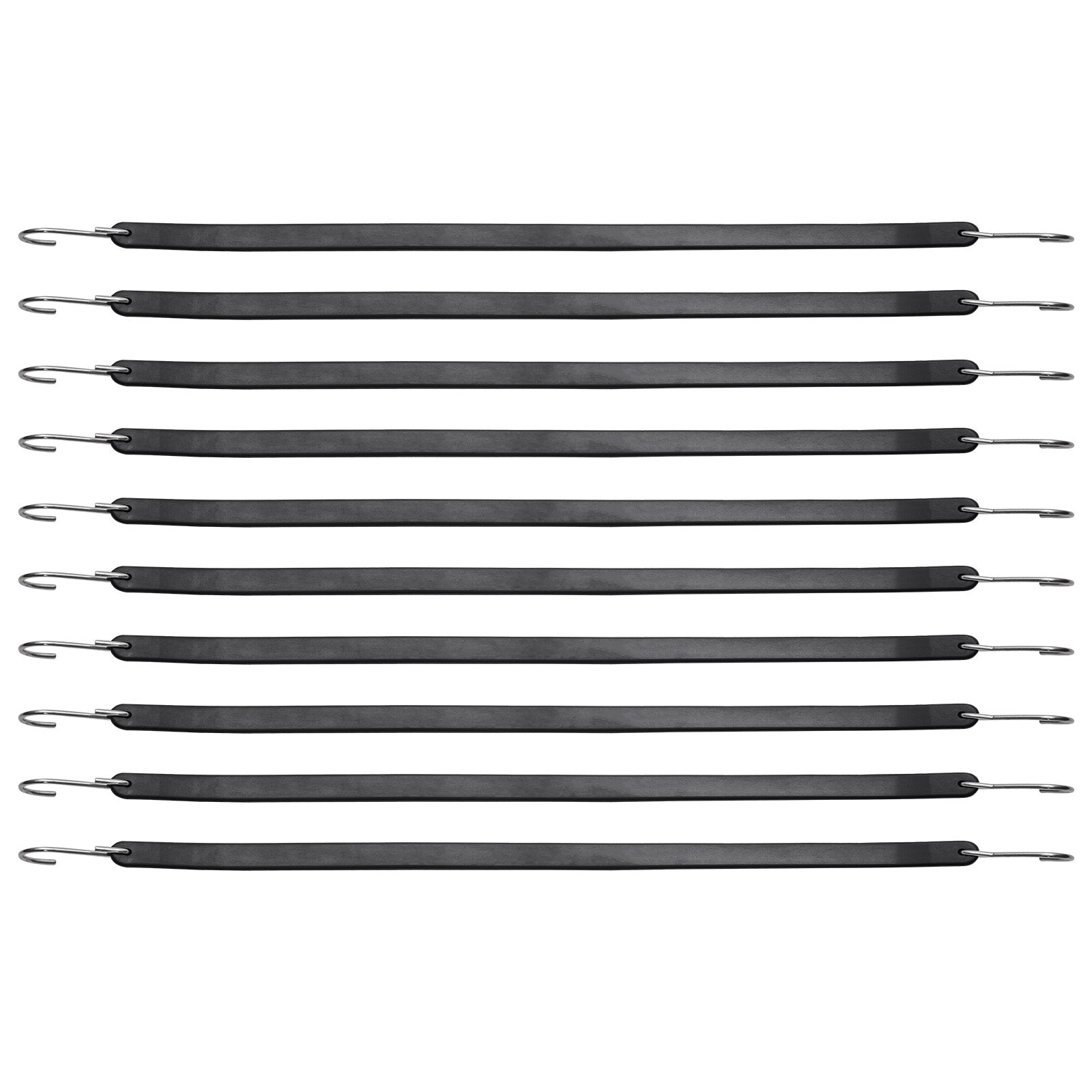 50 Pcs Flat Bungee Cord Set 19.8 mm Heavy Duty Bungee Straps with S-Hook
