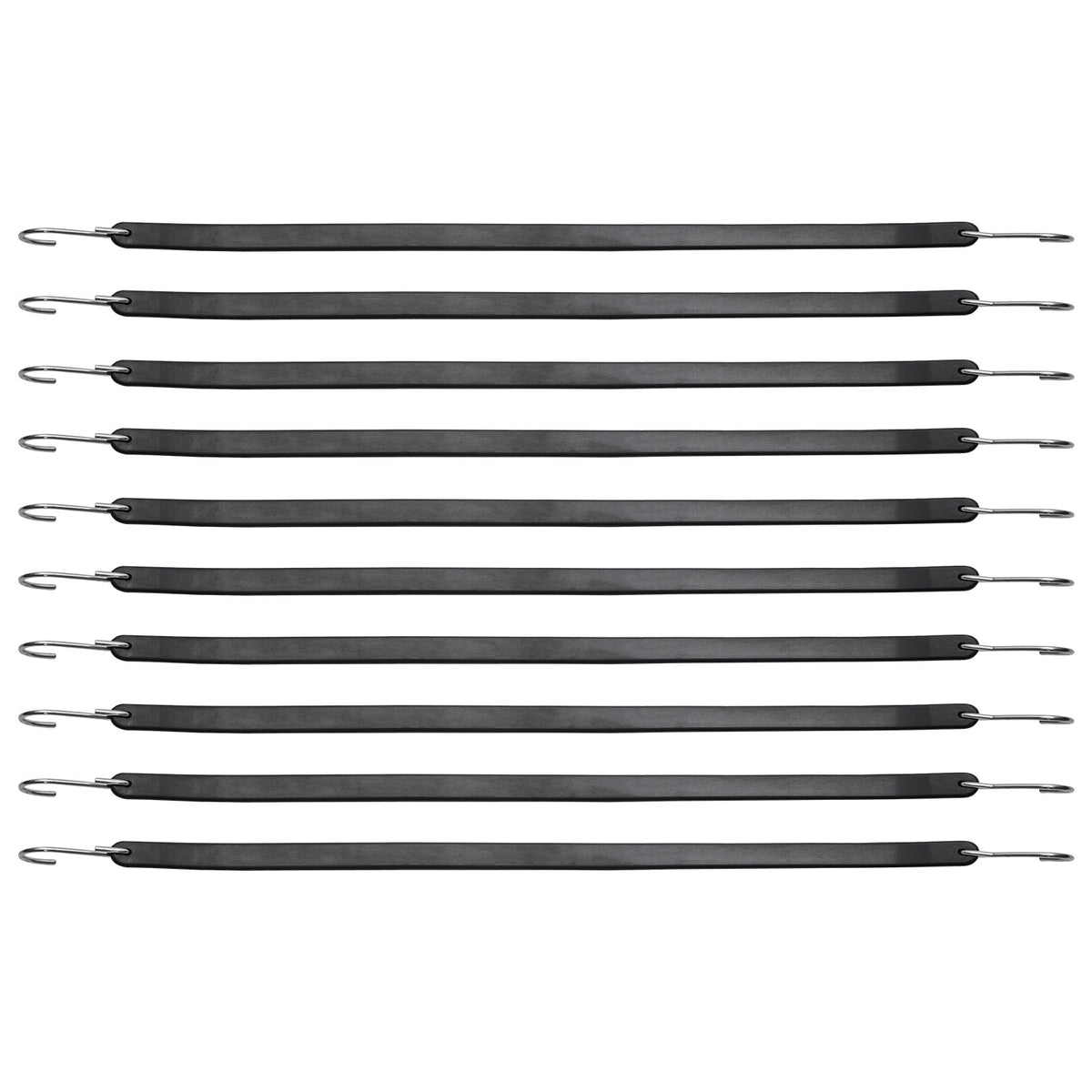 50 Pcs Flat Bungee Cord Set 19.8 mm Heavy Duty Bungee Straps with S-Hook