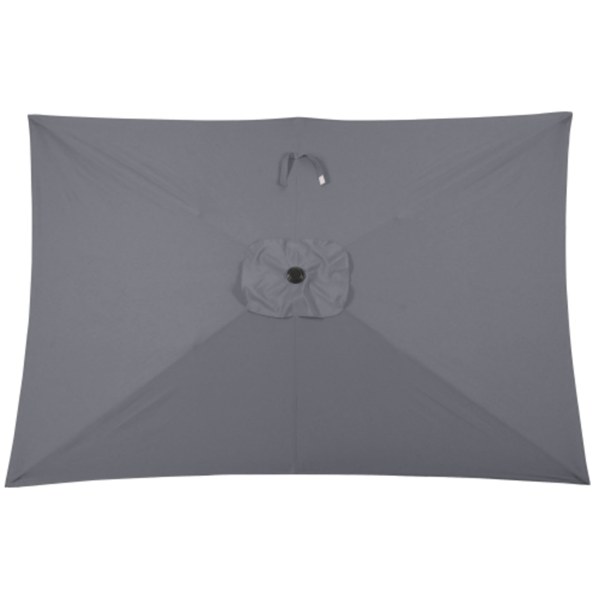 6.5 x 10 ft Gray Rectangular Patio Umbrella with Crank, Tilt, Polyester UV-Resistant Canopy for Pool, Backyard & Patio (Without base)