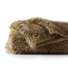 1-Piece 60x80" Faux Fur Throw Blanket,Bobcat