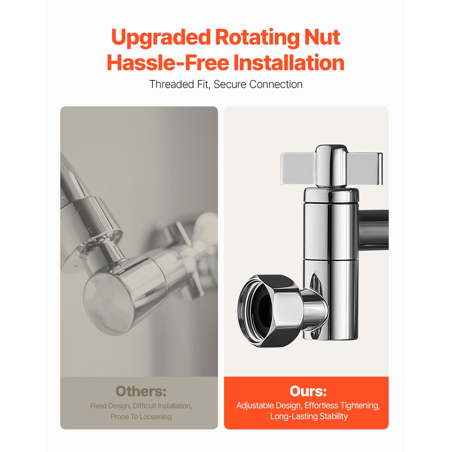 Shower Head Extension Arm Extender 16 in Adjustable Angle Height G1/2 Universal