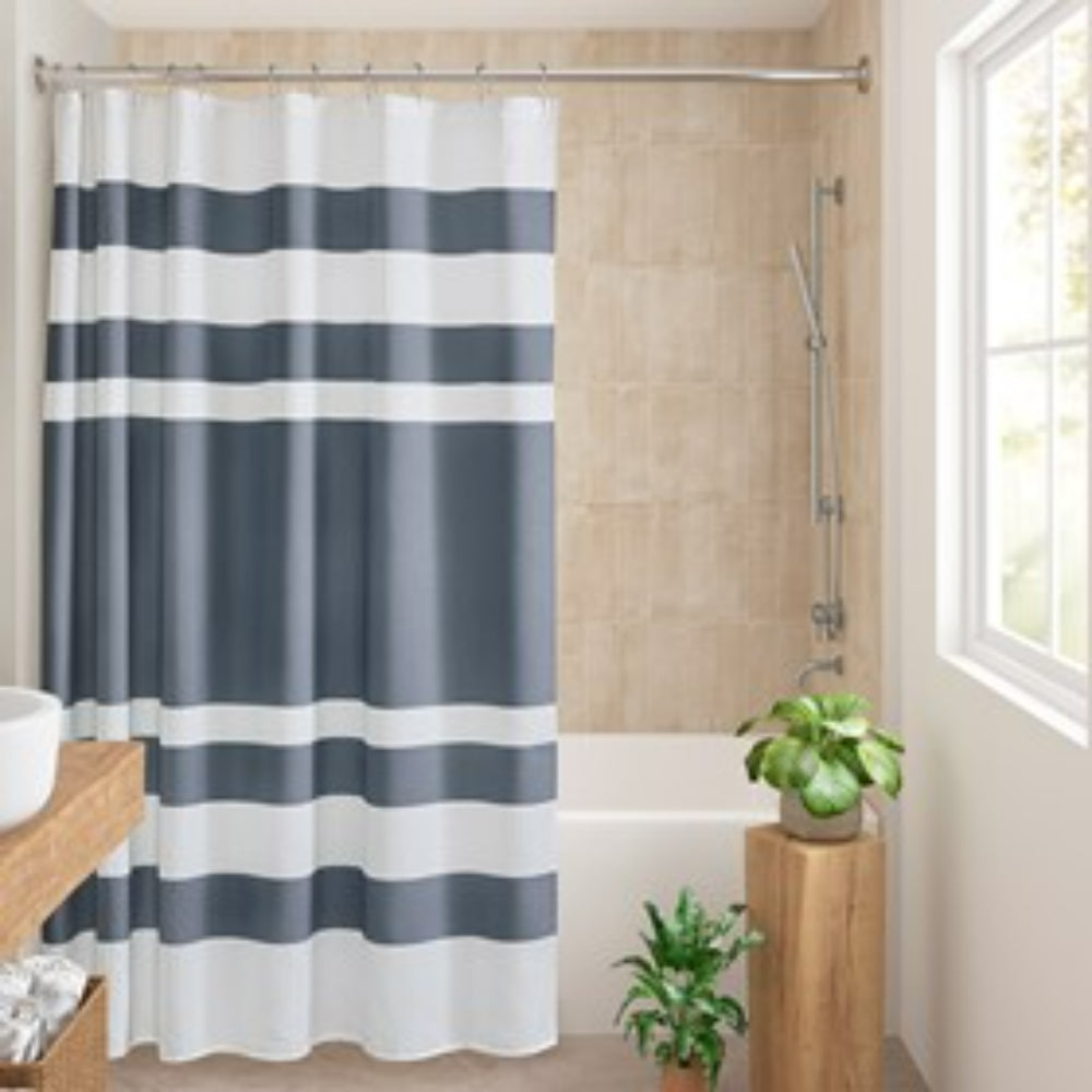 1 PCS 72x78" Shower Curtain with 3M Treatment Dark Blue