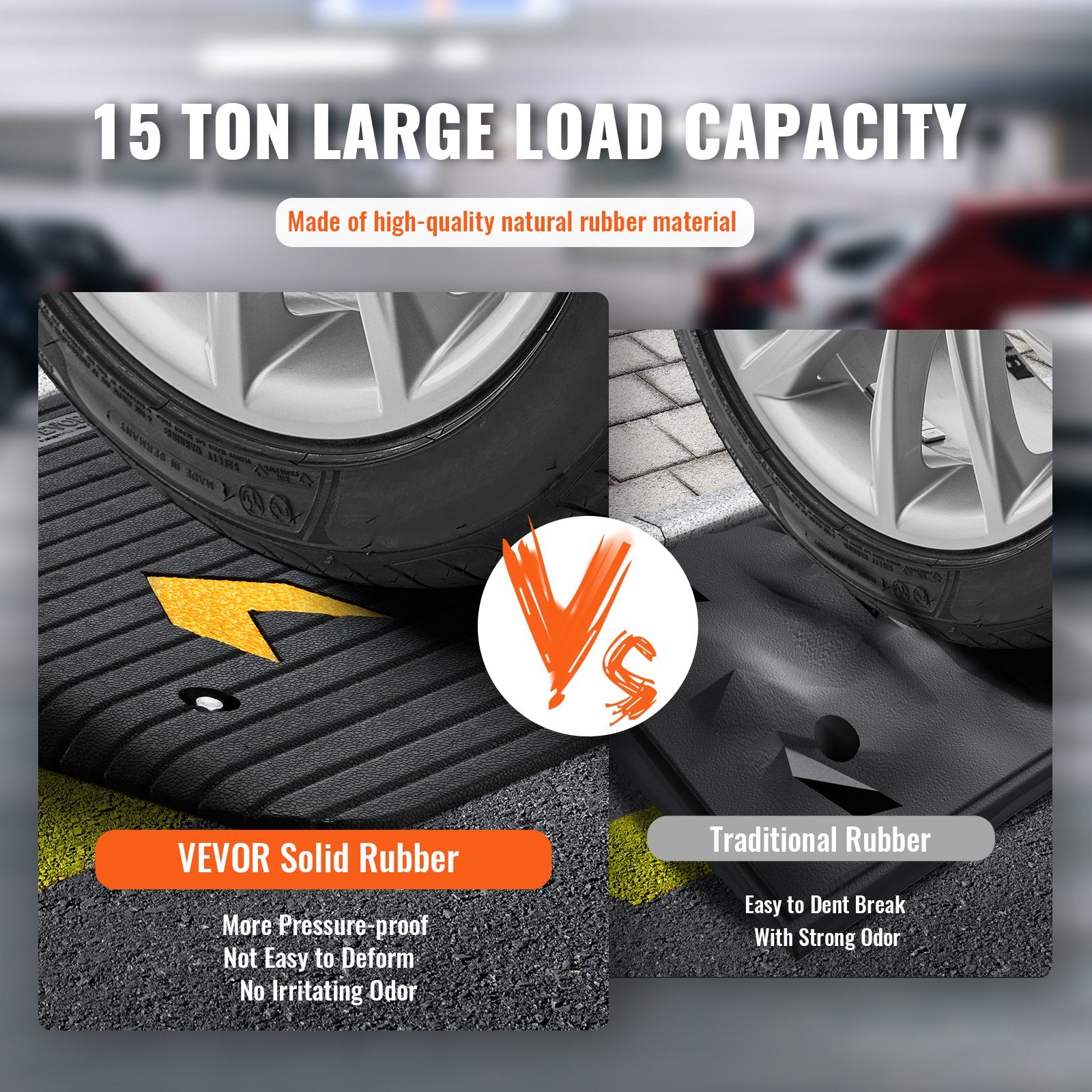 Upgraded Rubber Threshold Ramp, 3.5" Rise Door Ramp with 1 Channel, Natural Rubber Car Ramp with Non-Slip Textured Surface, 33069 lbs Load Capacity Curb Ramp for Wheelchair and Scooter