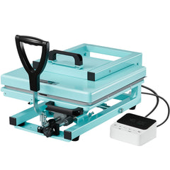 Hybrid Heat Press, 15 x 15 inch, 5-in-1 Multifunction, Heat Up Fast and Even, All-New Patented Design, Easy to Control, Sublimation Press Machine for T-shirts/Tumblers/Caps/Plates, Light Green