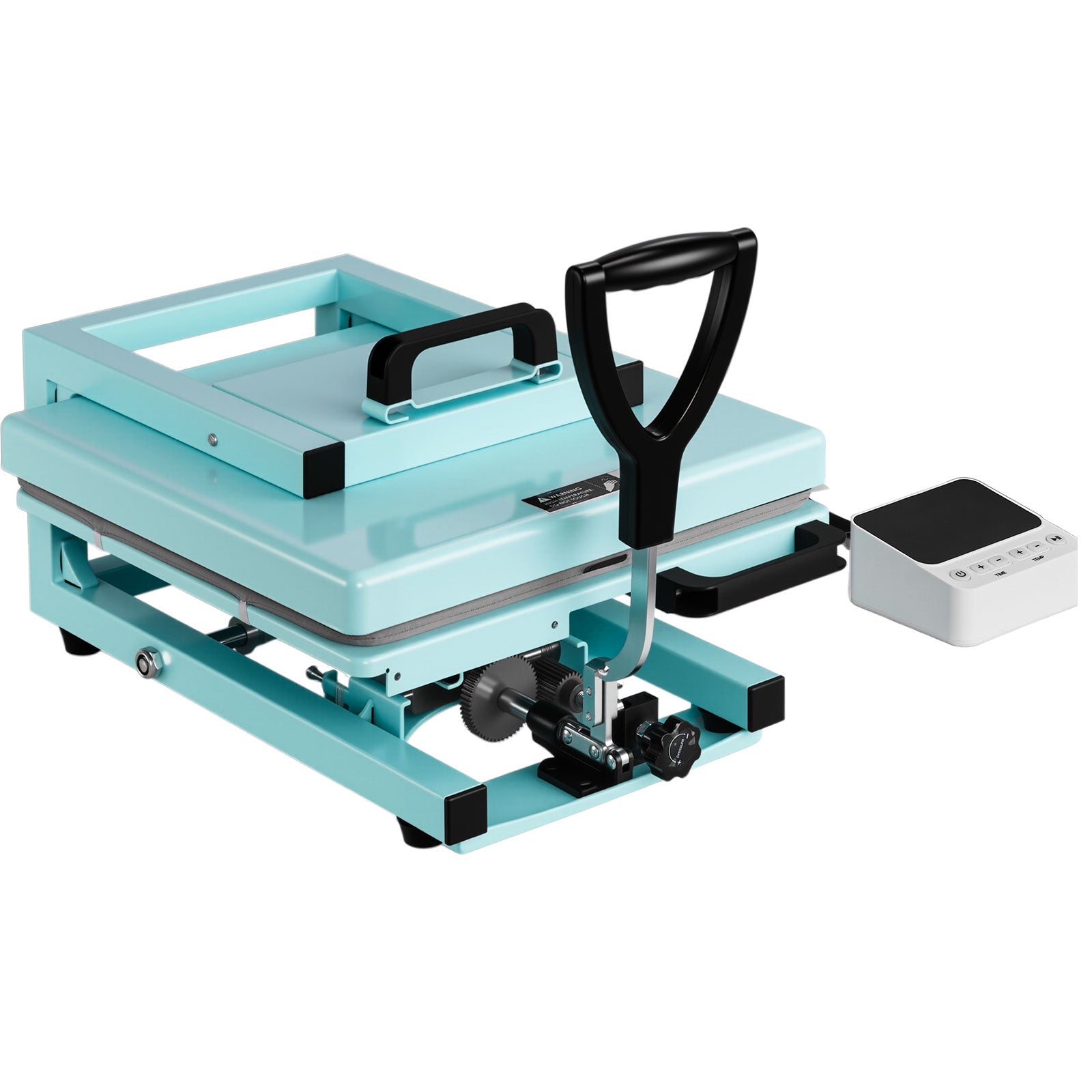 Hybrid Heat Press, 15 x 15 inch, 5-in-1 Multifunction, Heat Up Fast and Even, All-New Patented Design, Easy to Control, Sublimation Press Machine for T-shirts/Tumblers/Caps/Plates, Light Green