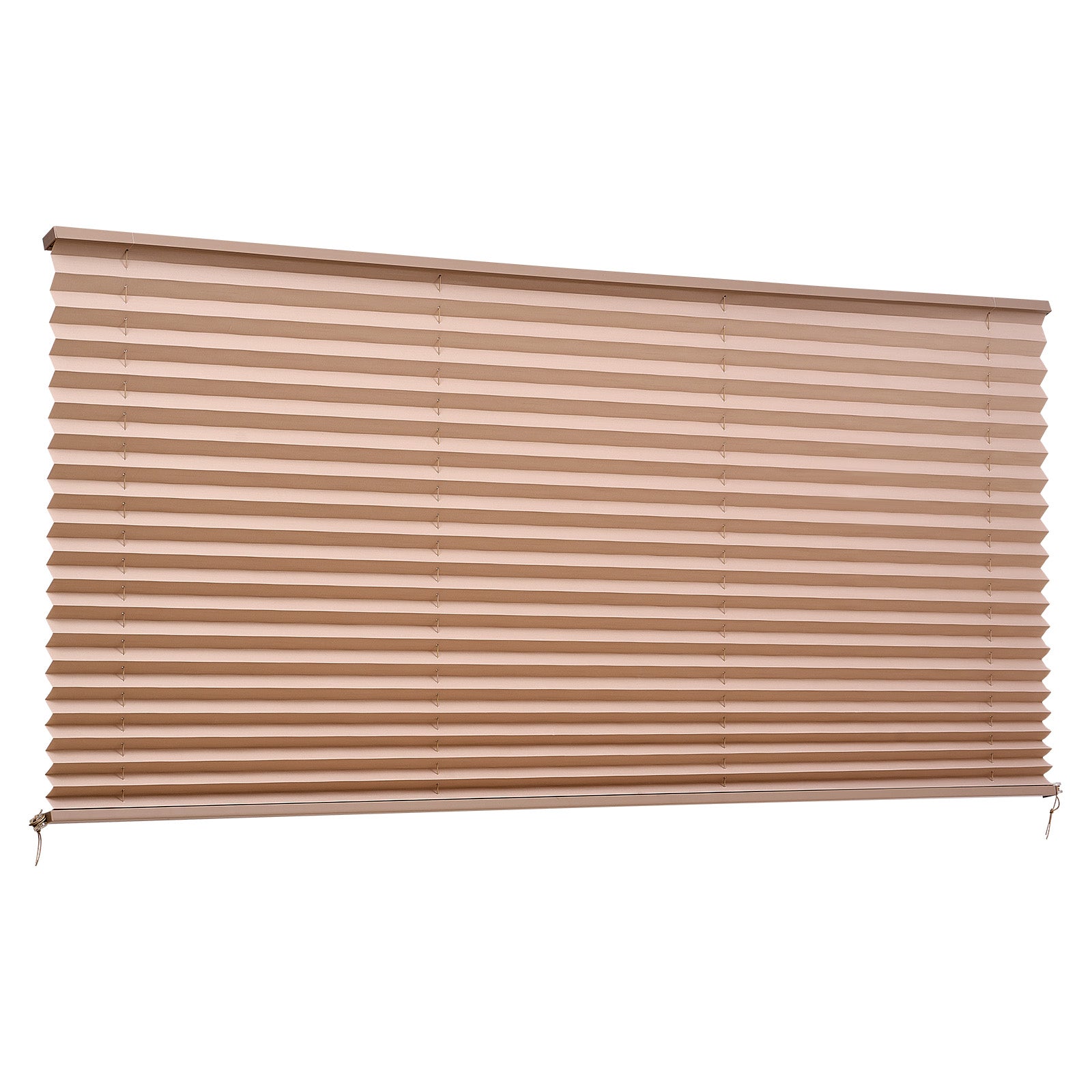 RV Blinds, 62 in x 32 in, RV Pleated Shades, Polyester Fabric, Easy to Clean and Install, Privacy Protection and Sunlight Blocking, for Camper, Travel Trailer, Motorhome Window, Cappuccino