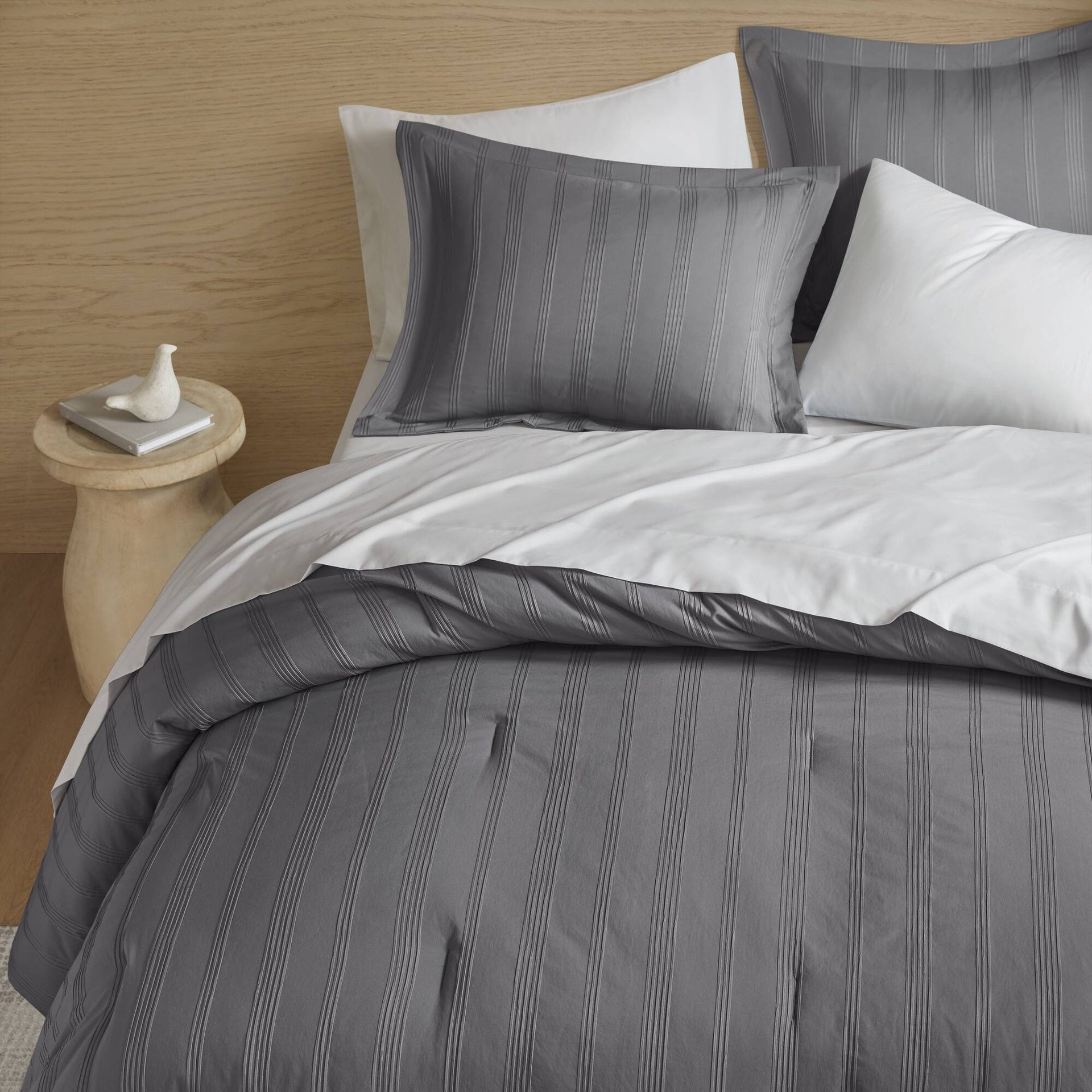 7-Piece Full Woven Striped Comforter Set