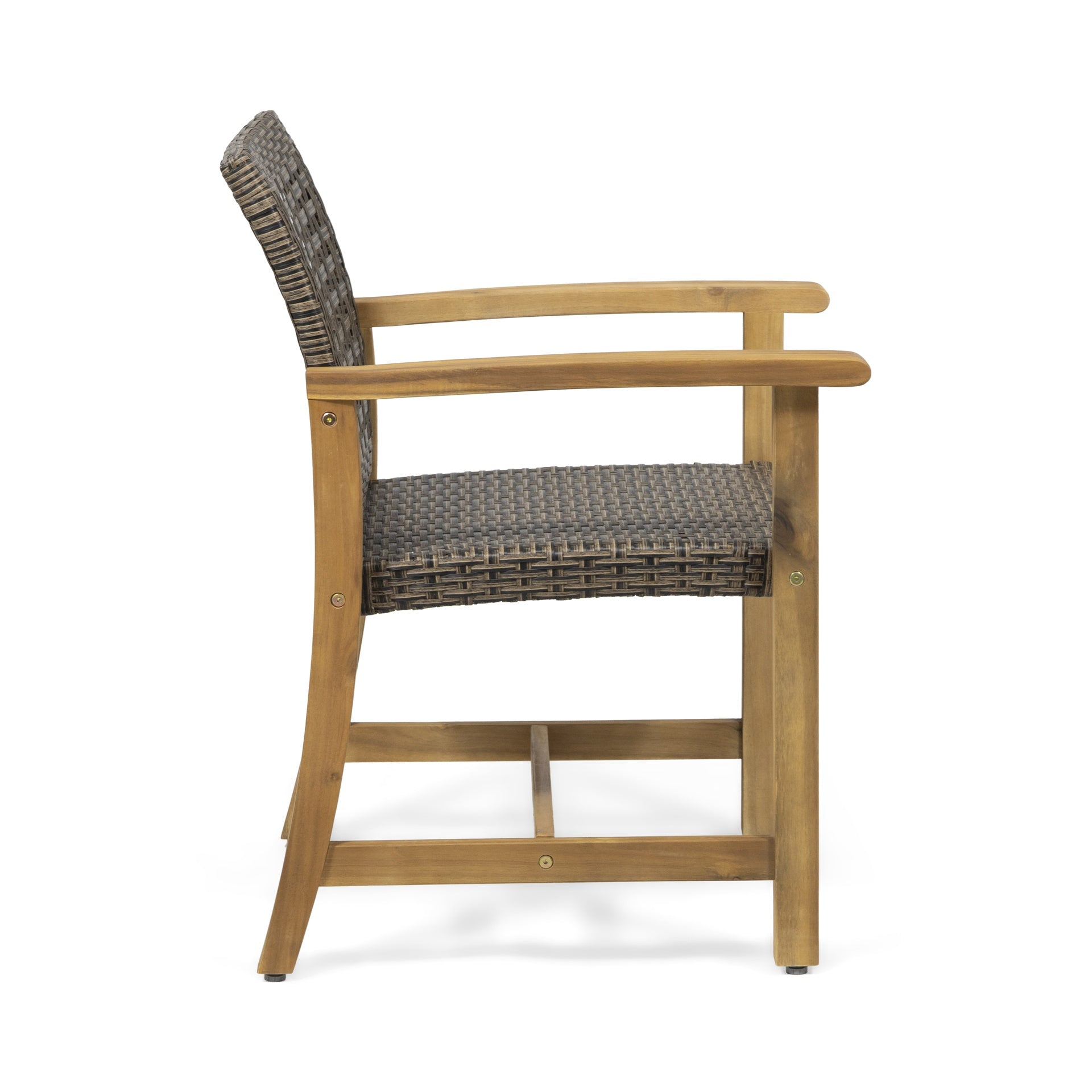 HAMPTON WOOD AND WICKER DINING CHAIR( SET OF 2 )