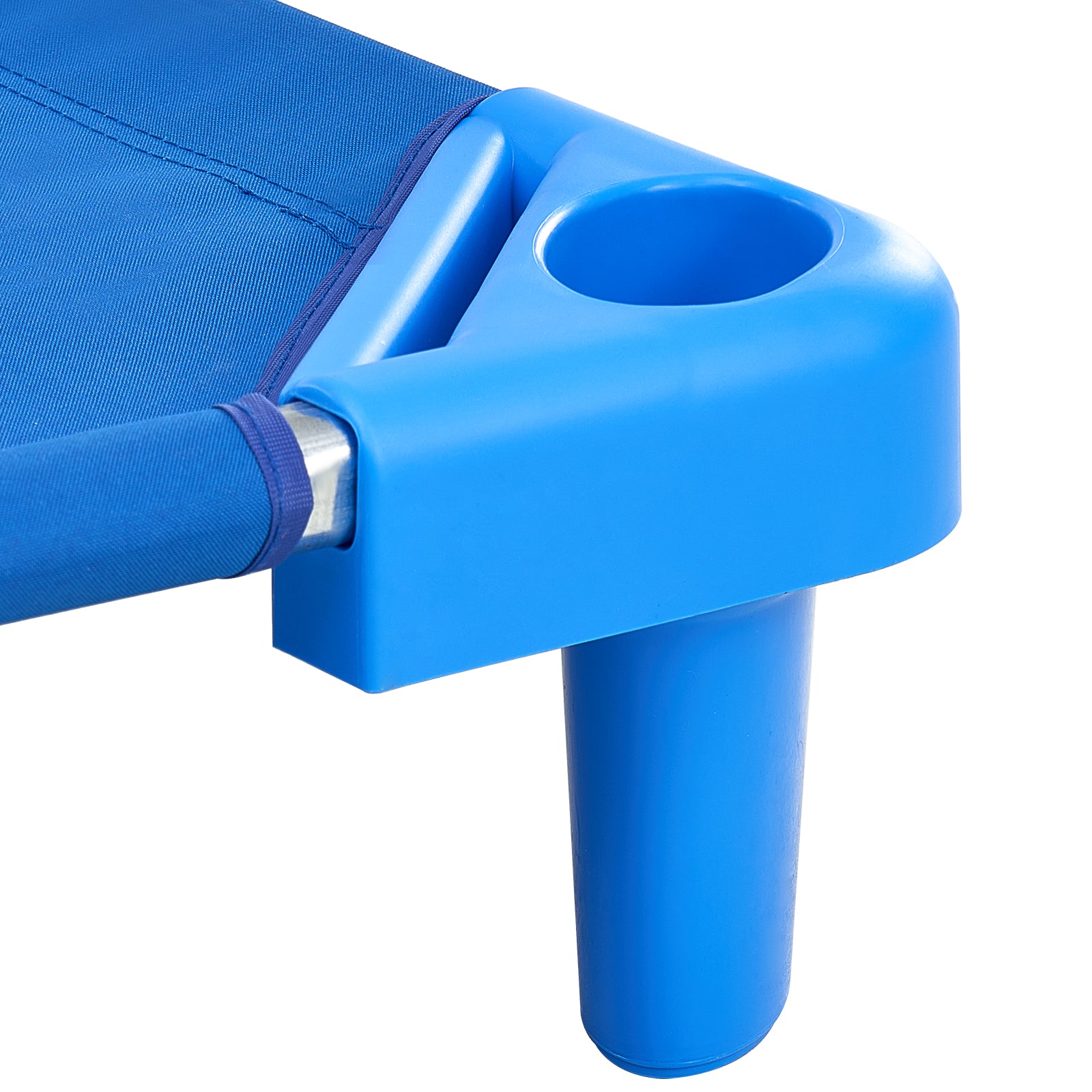 Stackable Kiddie Cot, Pack of 4, Portable Toddler Nap Cots, Standard Size 52" L x 23" W Daycare Cots for Kids, Preschool Classroom Daycare Beds for Sleeping, Resting, Naptime, Blue