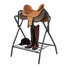 Folding Saddle Rack Freestanding Horse Saddle Stand for English Saddle