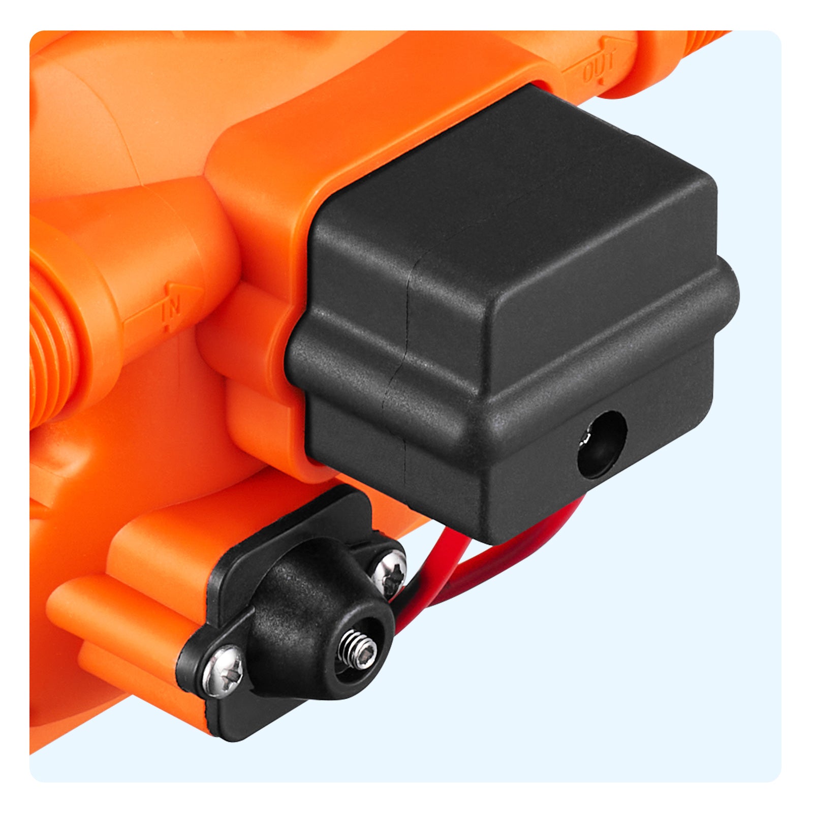 Water Diaphragm Pump, 12V DC, 3.5 GPM Flow, 55 PSI Rated Pressure (40-80 PSI Adjustable), 1/2" MNPT Self Priming Sprayer Pump with Pressure Switch for RV Camper Marine Boat Lawn, FCC Certified