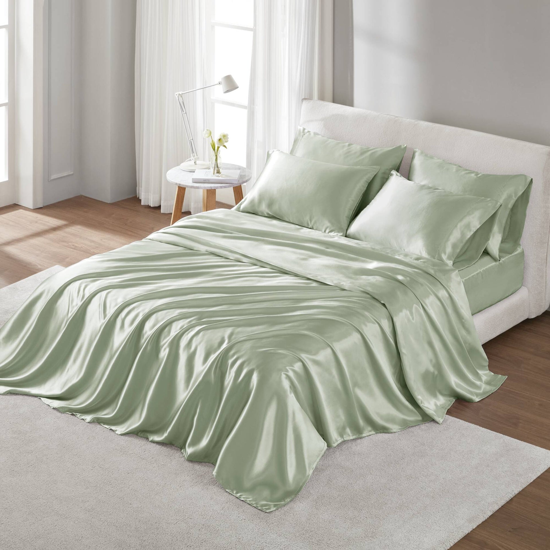 6 PCS Queen Luxury Sheet Set Sage