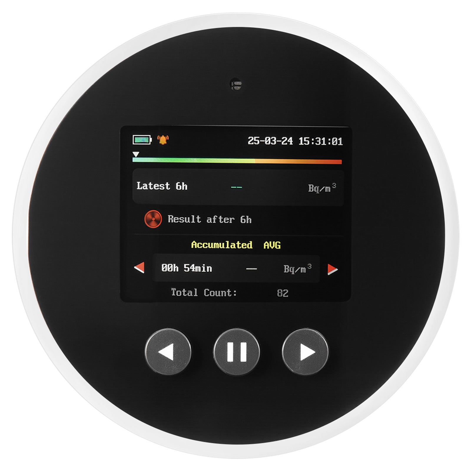 Radon Air Quality Meter Detector for Home 3.3Bq to 37kBq/m³ Battery Powered
