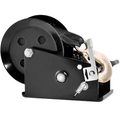 Hand Winch, 3500 lbs Pulling Capacity, Boat Trailer Winch Heavy Duty Rope Crank with 33 ft Polyester Strap and Two-Way Ratchet, Manual Operated Hand Crank Winch for Trailer, Boat or ATV Towing