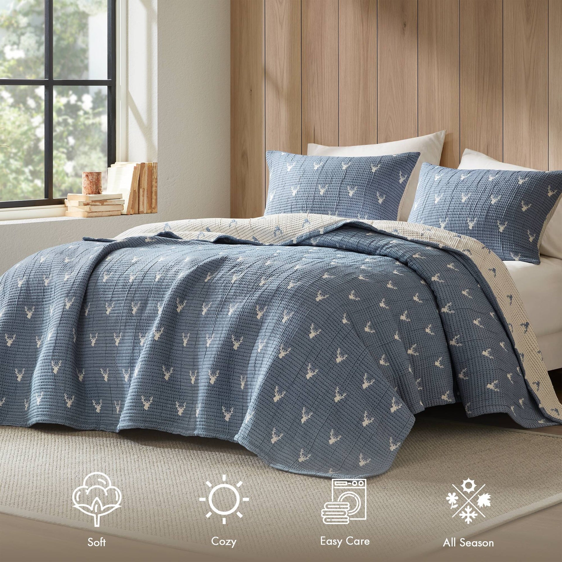 3 PCS Full/Queen Coverlet Set