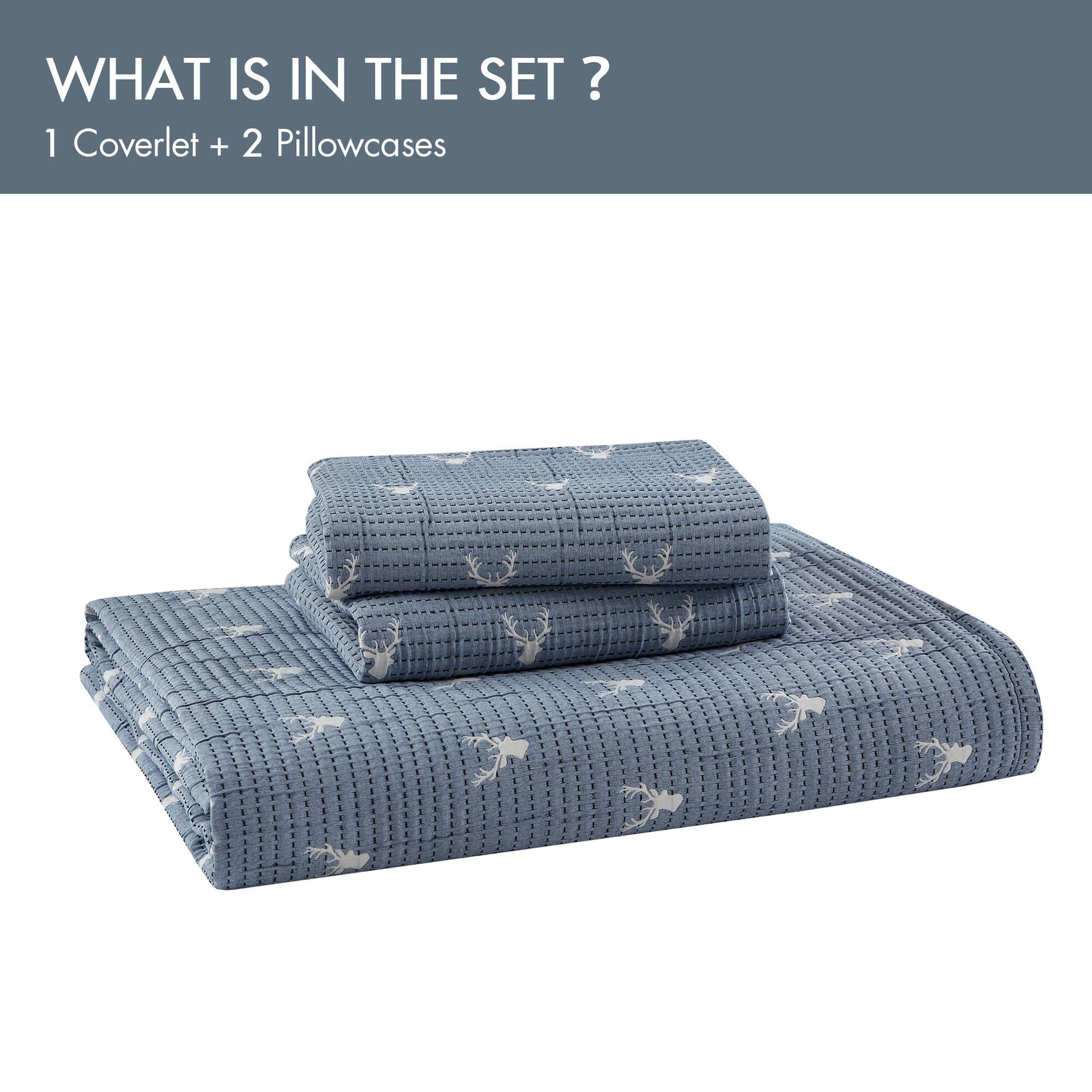 3 PCS Full/Queen Coverlet Set