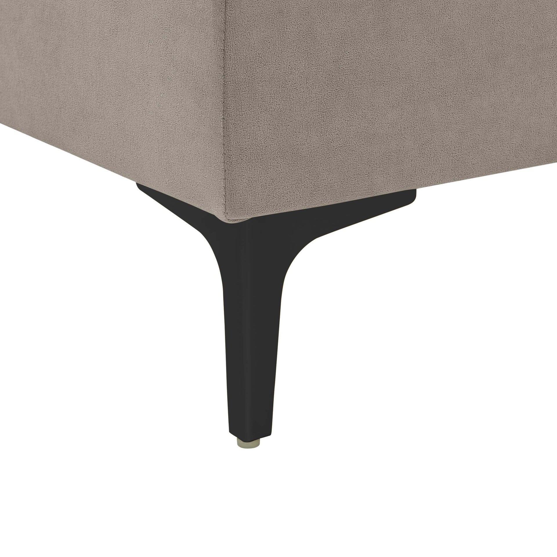 Polyester Blend Upholstered U-Shape Sectional with Metal Legs