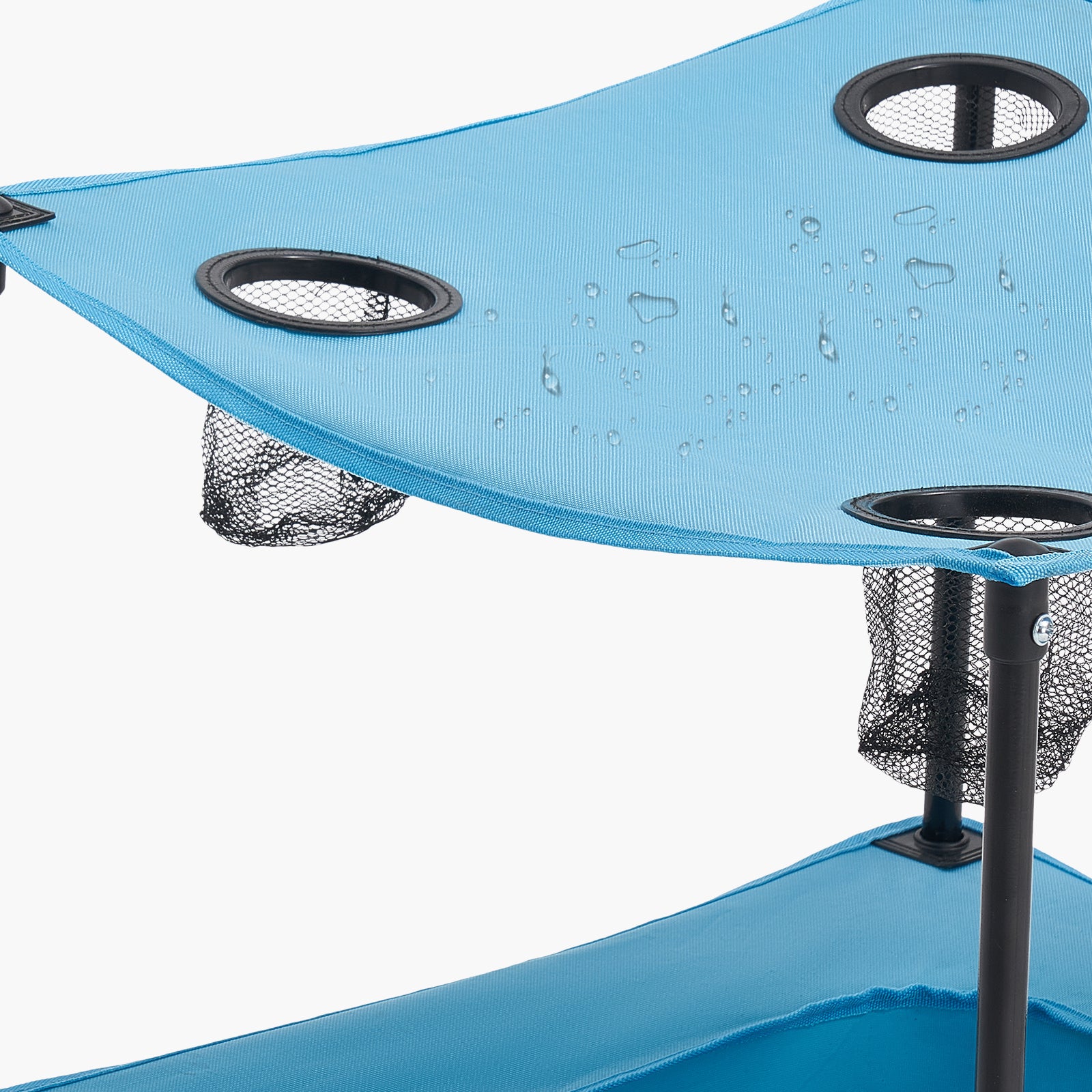 Folding Portable Camping Table Oxford Outdoor Picnic Square Table 4 Cup Holders