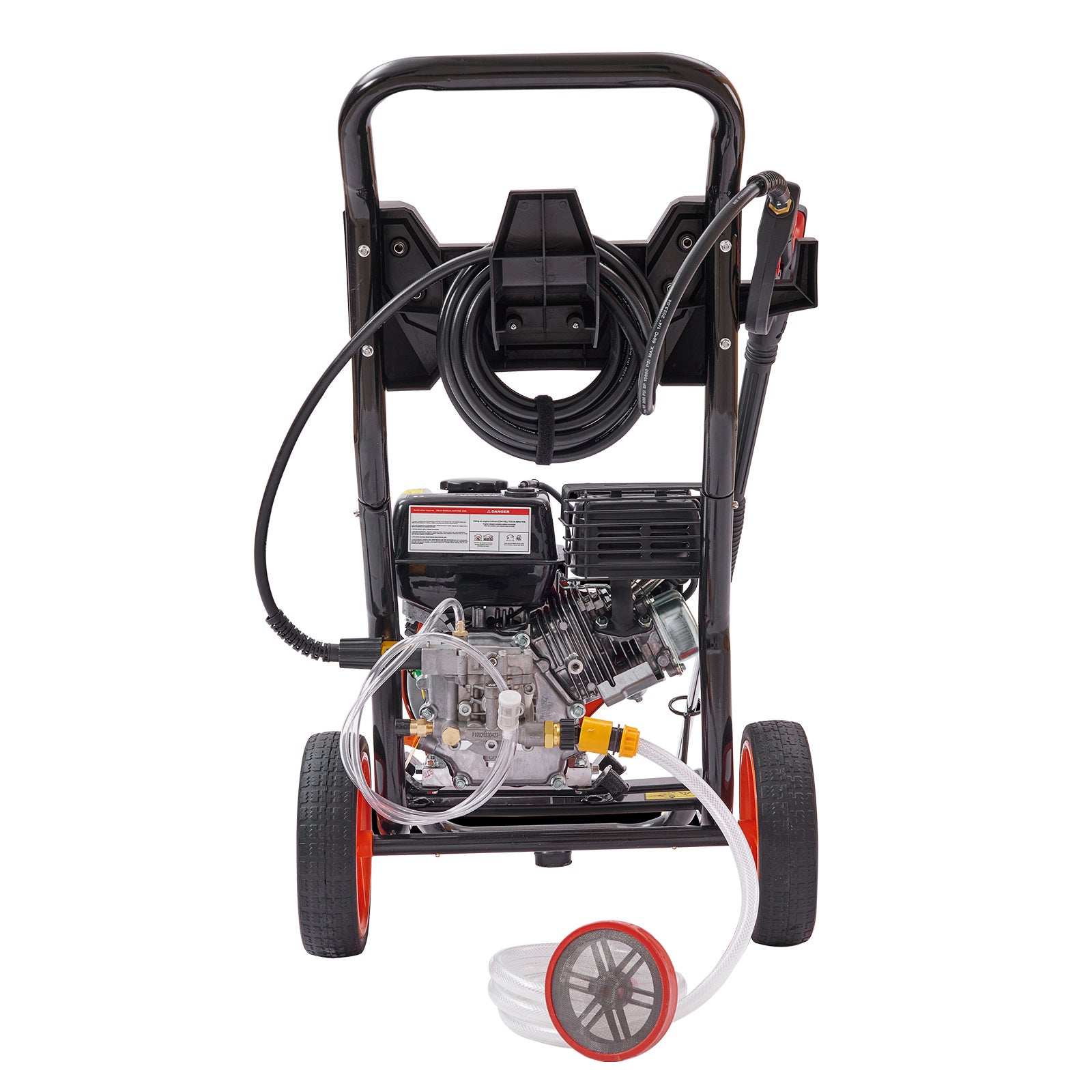 Gas Pressure Washer, 3400 PSI 2.6 GPM, Gas Powered Pressure Washer with Aluminum Pump, Spray Gun and Extension Wand, 5 Quick Connect Nozzles, for Cleaning Cars, Homes, Driveways, Patios