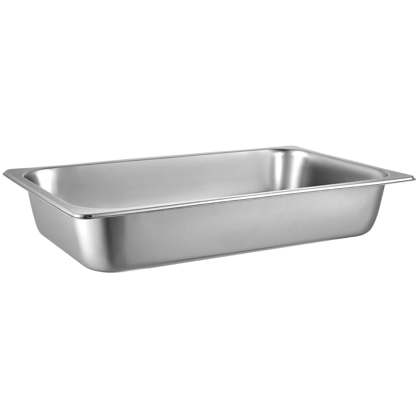 4 Pack Steam Table Pans 20.9 x 12.8 x 3.9 Inch Deep Steam Table Pan Full Size 13L Deep Food Container Stainless Steel Oven Tray Hotel Pans Anti-Jam Steam Table Food Pan