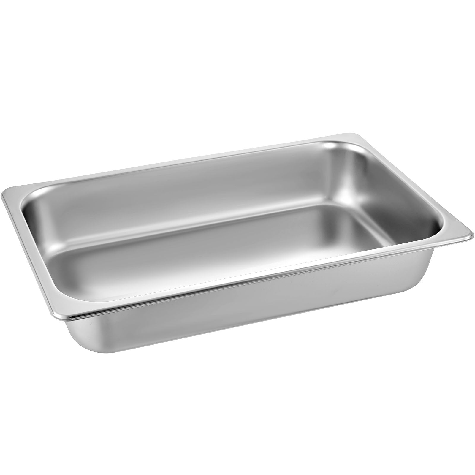 4 Pack Steam Table Pans 20.9 x 12.8 x 3.9 Inch Deep Steam Table Pan Full Size 13L Deep Food Container Stainless Steel Oven Tray Hotel Pans Anti-Jam Steam Table Food Pan