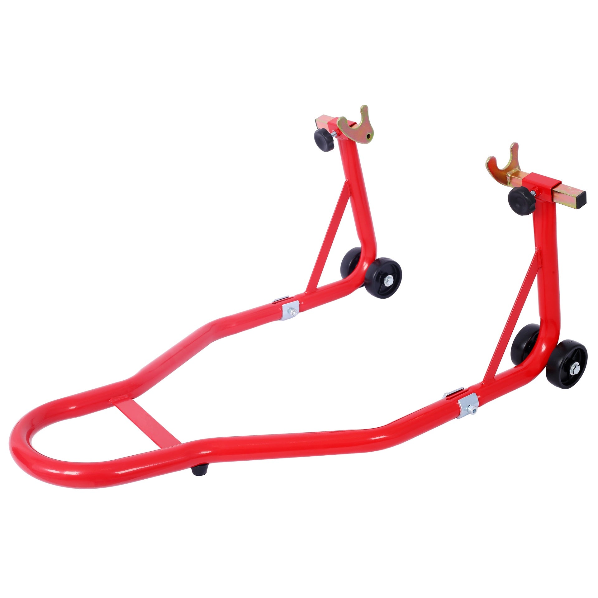 Motorcycle Stand 1000LB Sport Bike Front and Rear Wheel Lift Swingarm Paddock Stands Black U   red