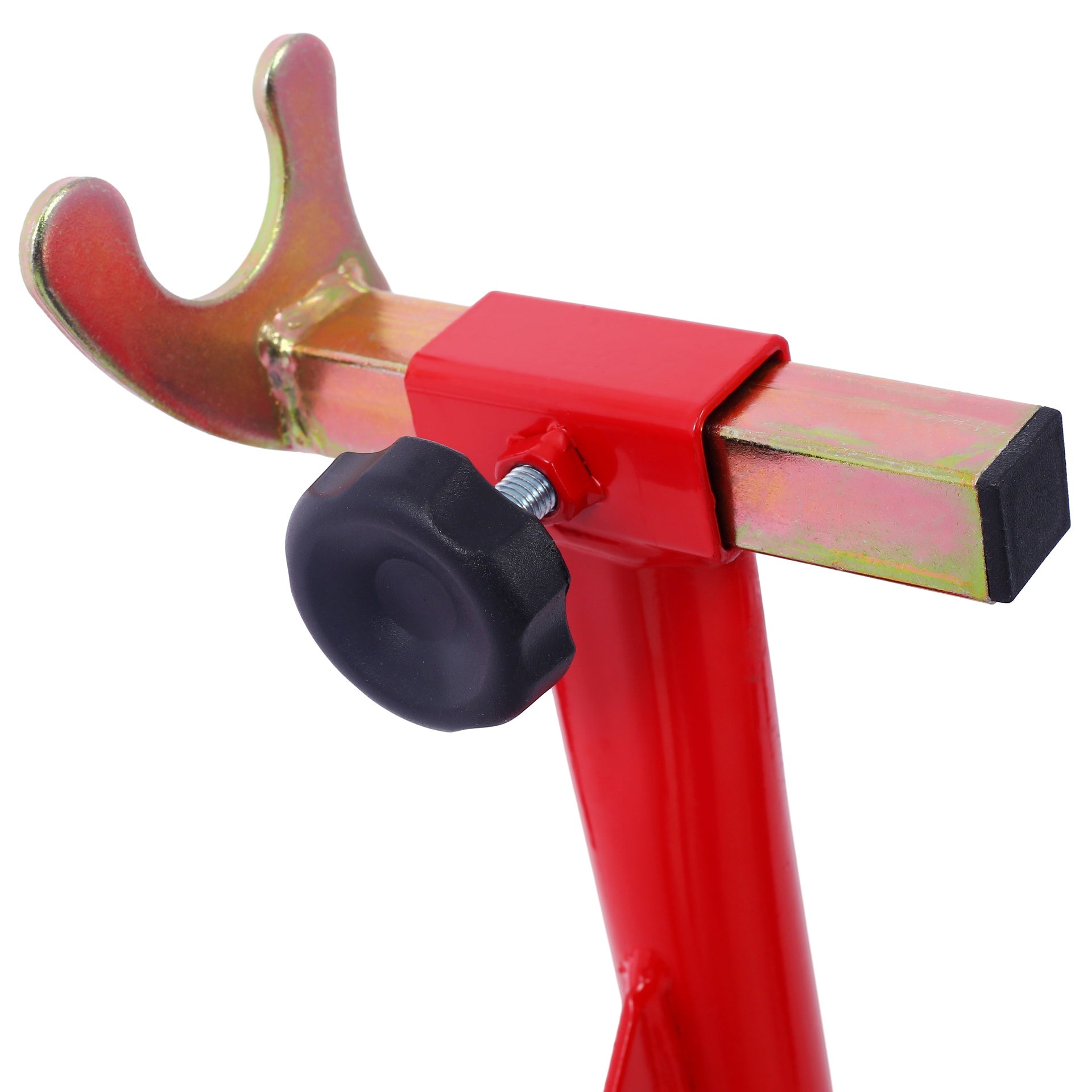 Motorcycle Stand 1000LB Sport Bike Front and Rear Wheel Lift Swingarm Paddock Stands Black U   red