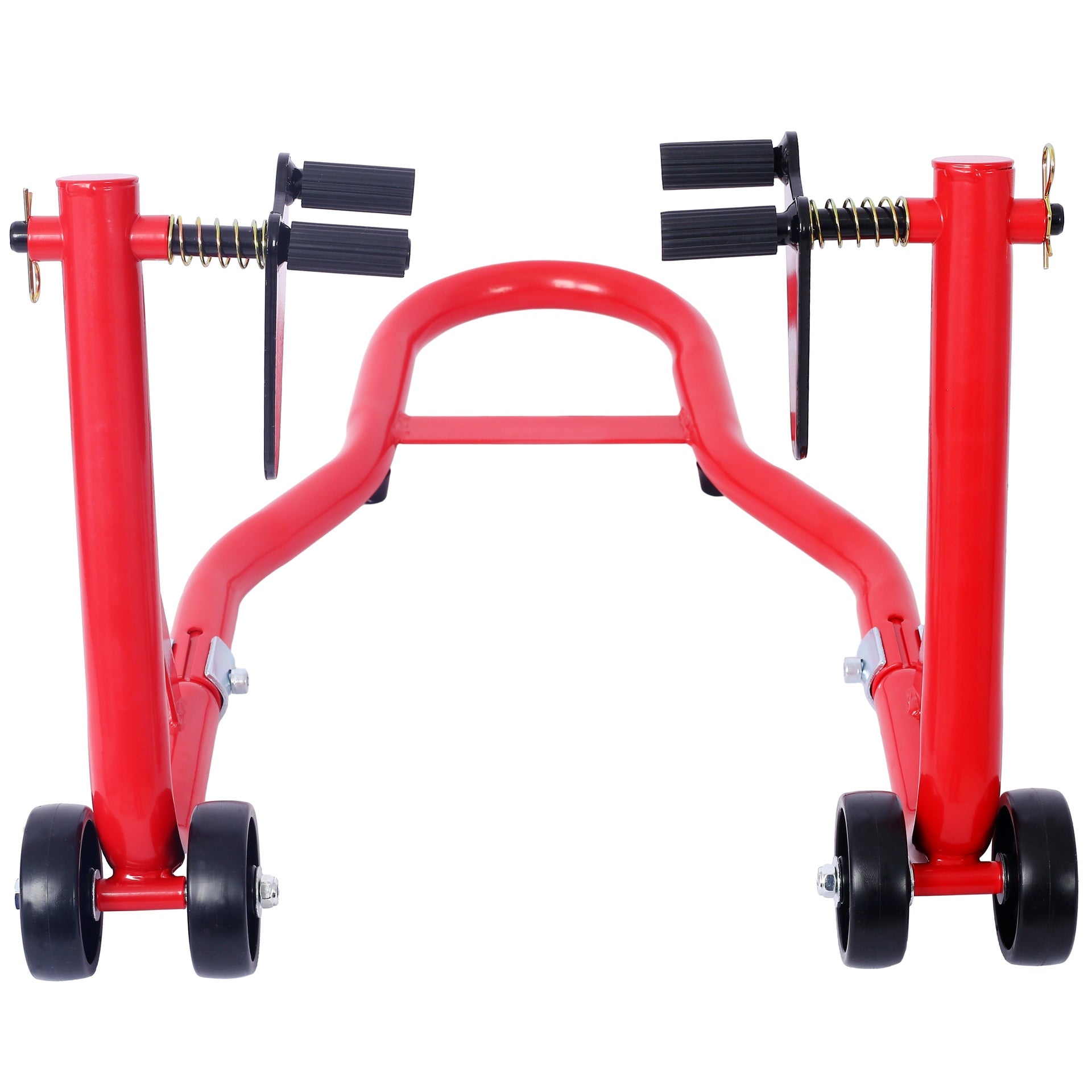 Motorcycle Stand 1000LB Sport Bike Front and Rear Wheel Lift Swingarm Paddock Stands Black U   red
