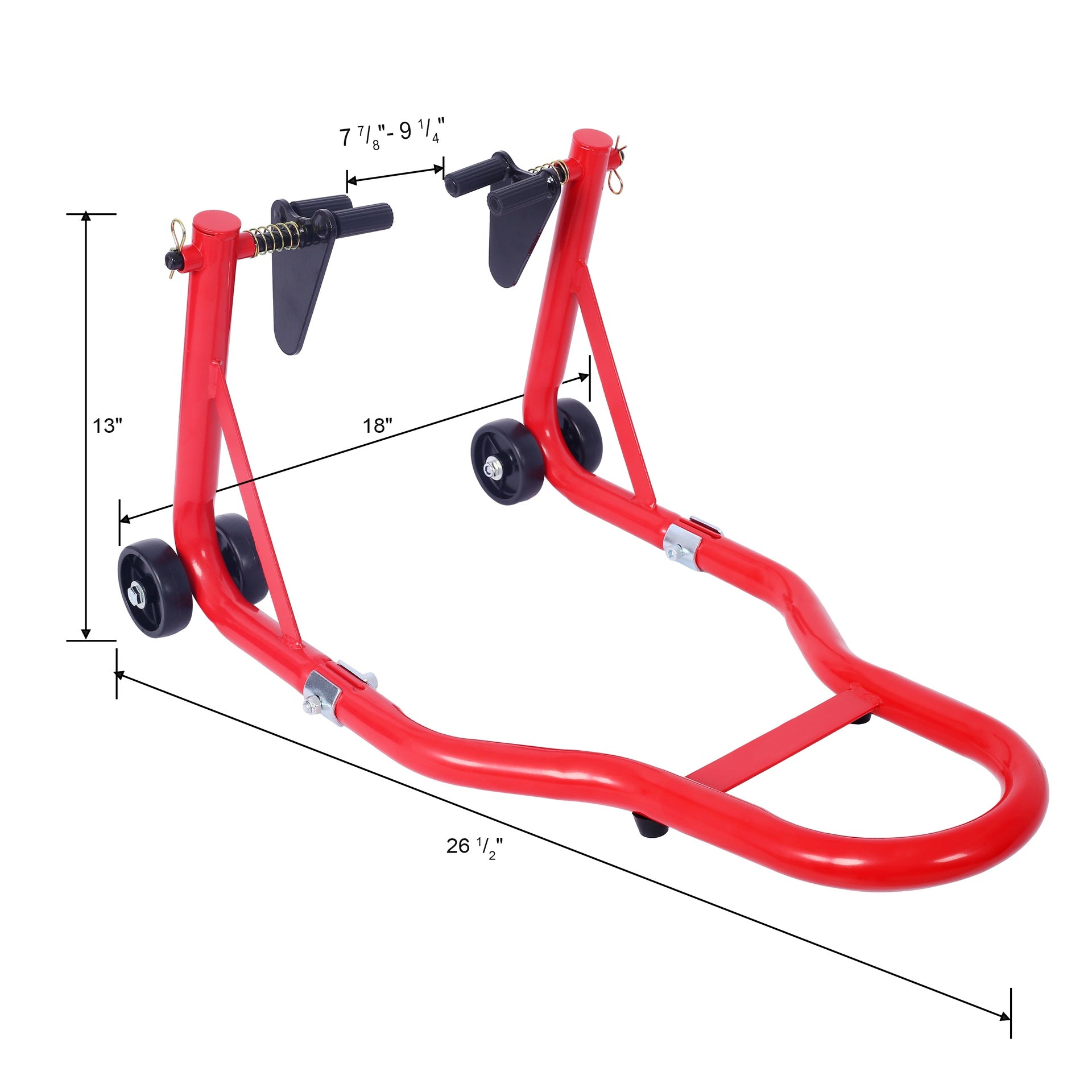 Motorcycle Stand 1000LB Sport Bike Front and Rear Wheel Lift Swingarm Paddock Stands Black U   red