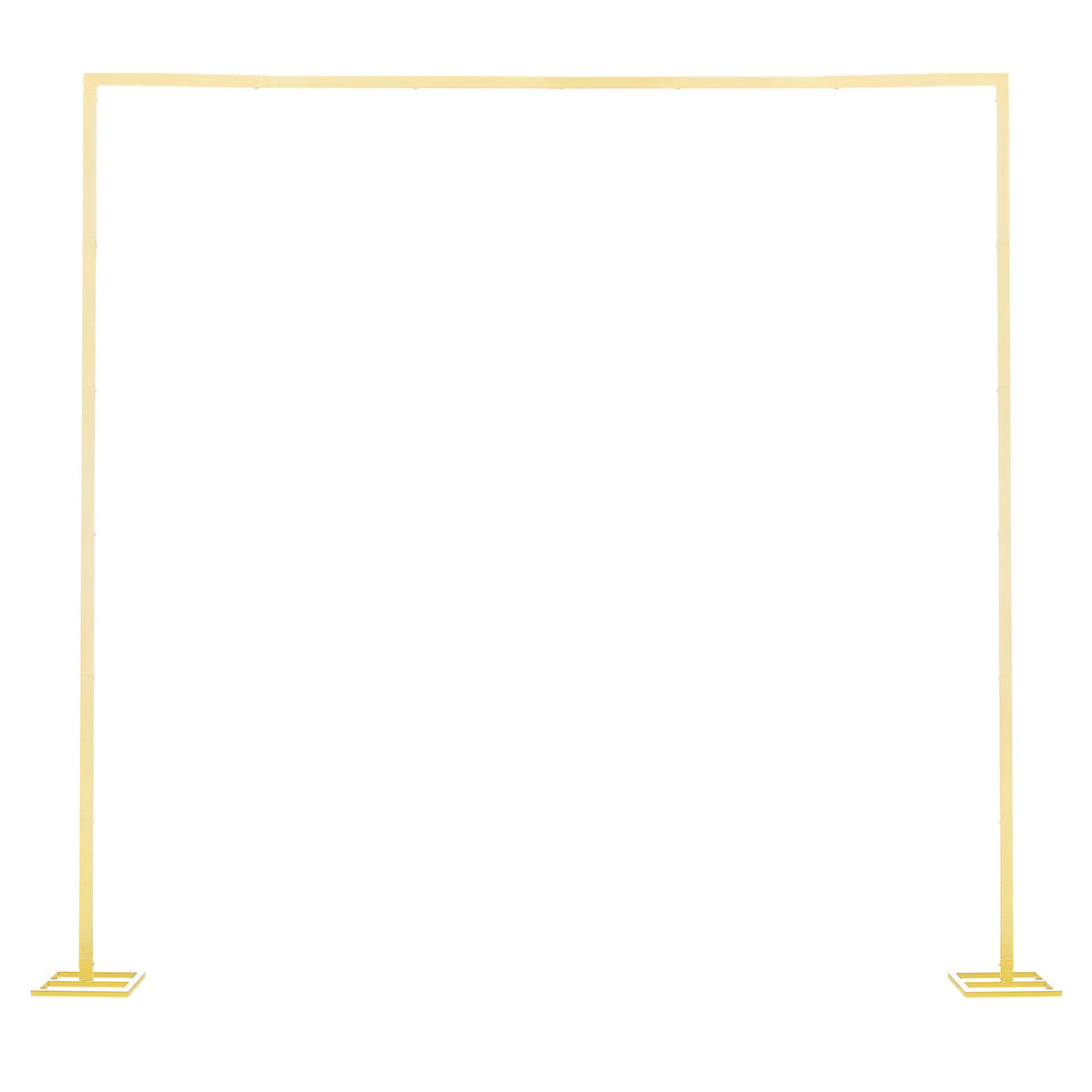 Arch Backdrop Stand, 8 x 8 ft, Stable Structure, Easy Assembly, Square Gold Metal Arch Backdrop Stand for Wedding, Birthday Party, Graduation, Holiday Celebration, and Ceremony Decoration
