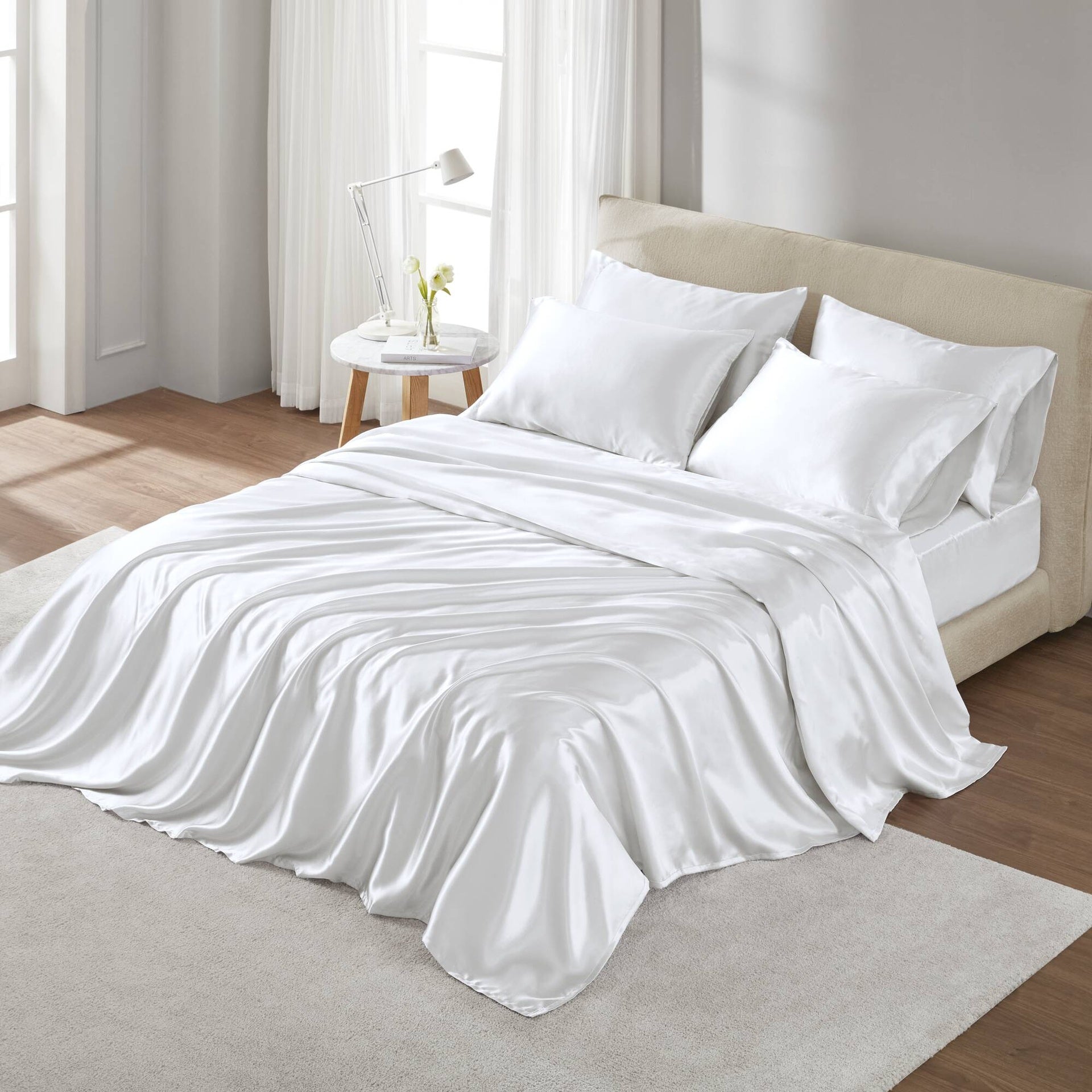 4 PCS Twin Luxury Sheet Set White