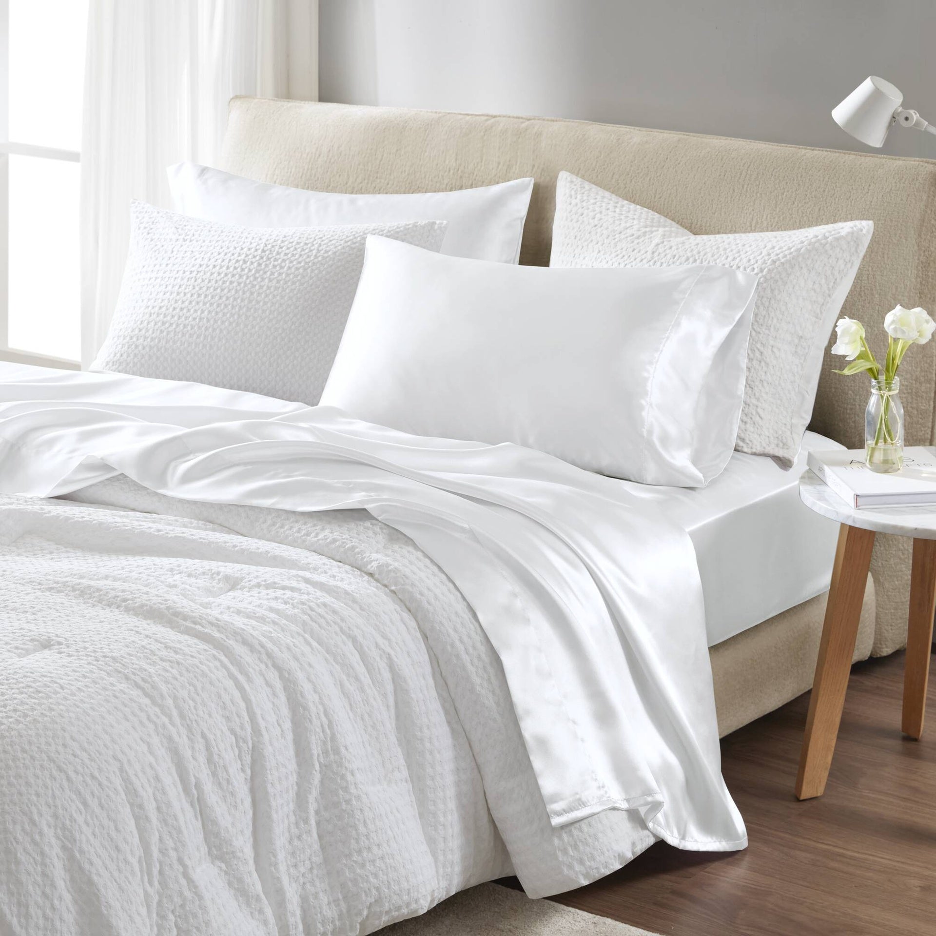 4 PCS Twin Luxury Sheet Set White