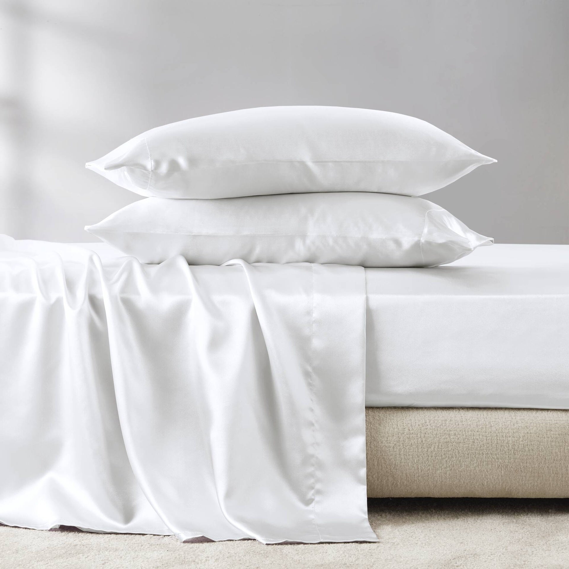 4 PCS Twin Luxury Sheet Set White
