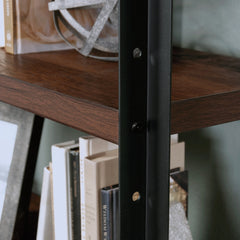 Library Hutch with Adjustable Shelf, Brown finish