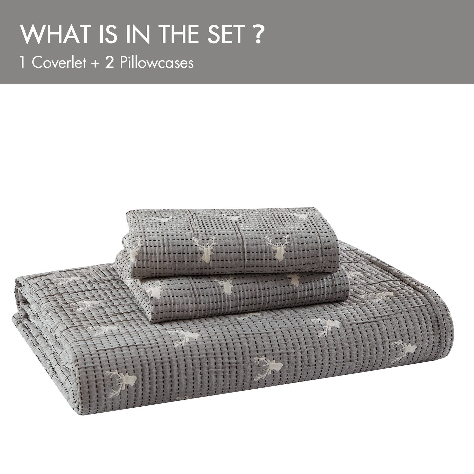 3 PCS Full/Queen Coverlet Set
