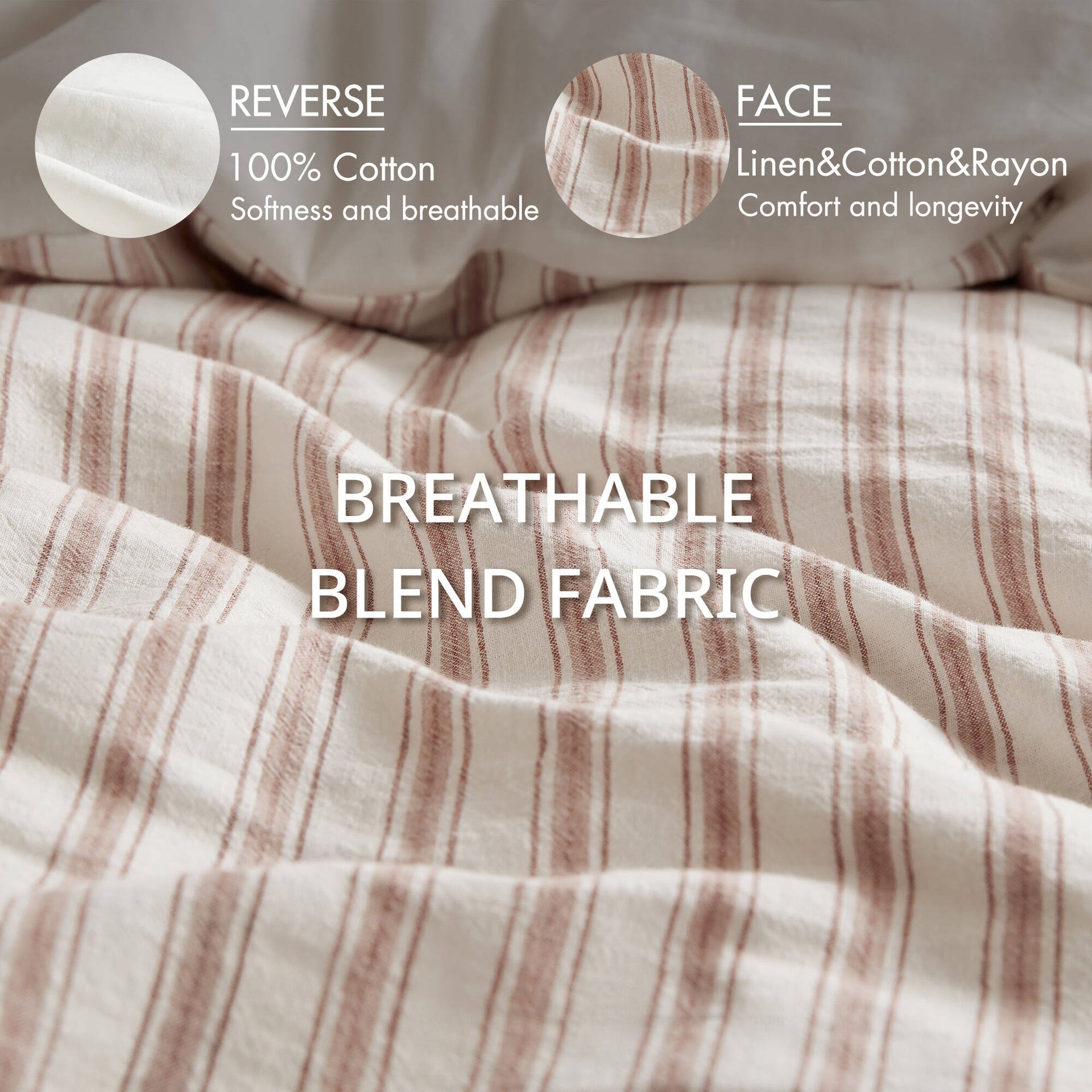 3 PCS Queen Duvet Set Terracotta