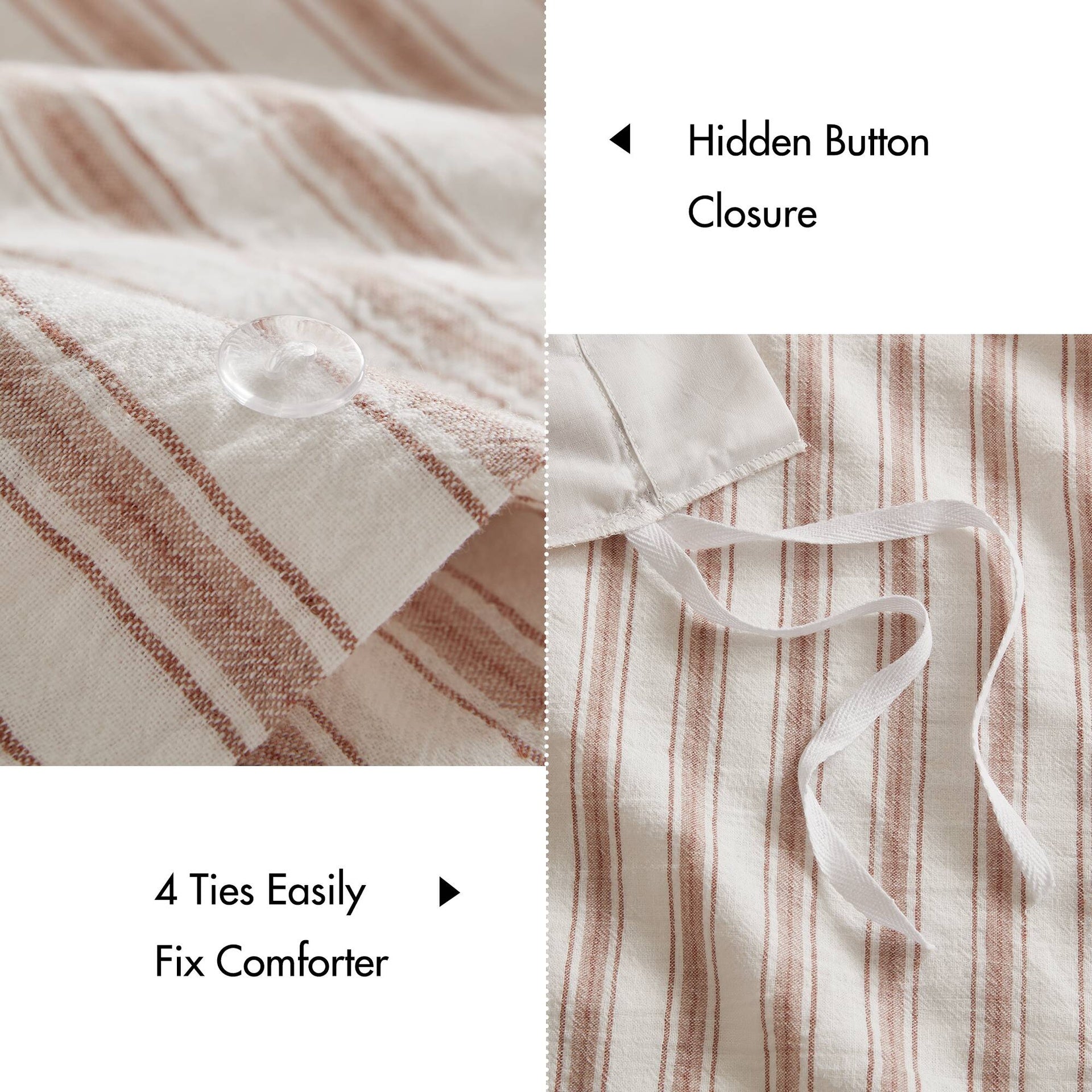 3 PCS Queen Duvet Set Terracotta