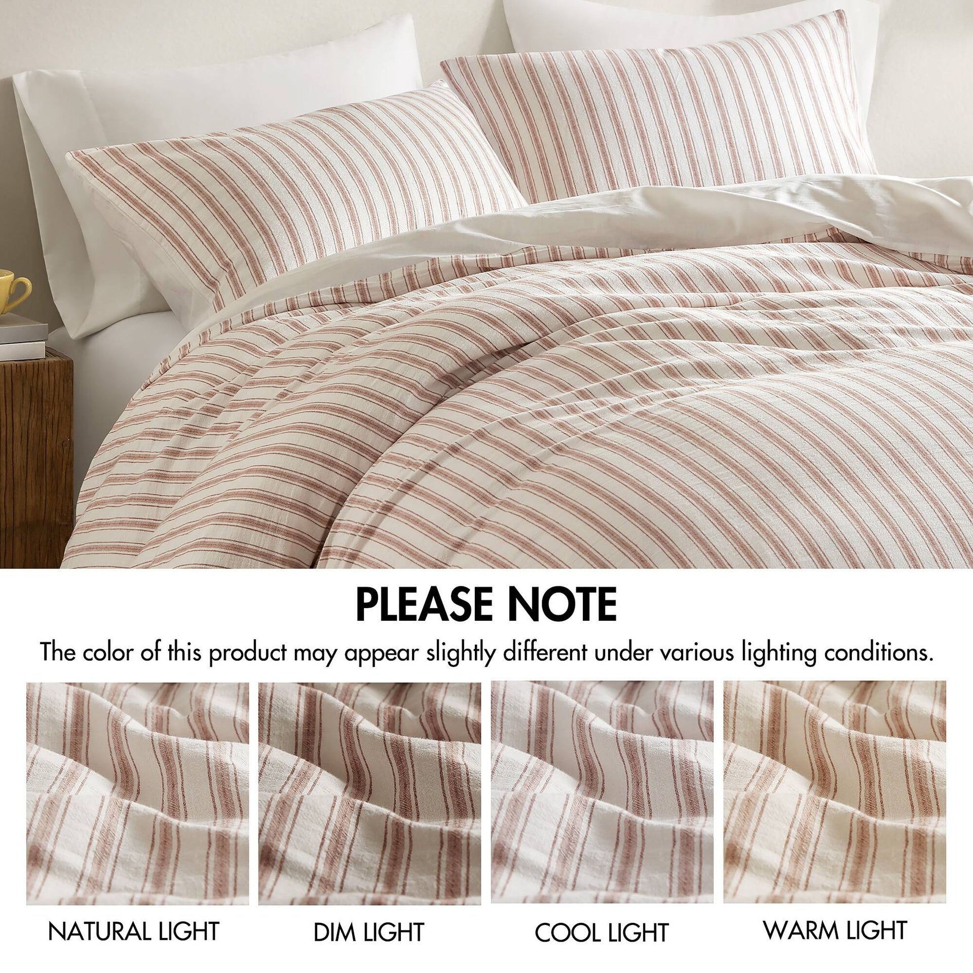 3 PCS Queen Duvet Set Terracotta