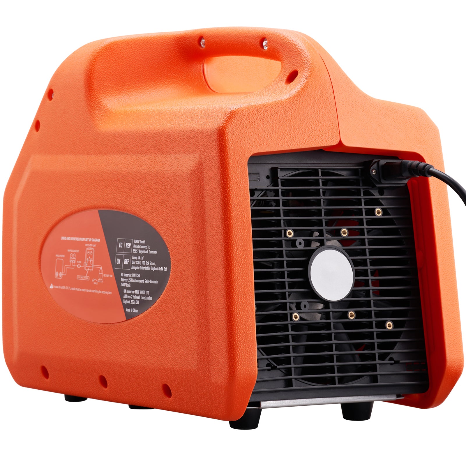 3/4 HP Refrigerant Recovery Machine - Portable AC Recovery Machine with High Pressure Protection, 120V 60Hz Refrigerant Recycle Machine HVAC for Car Air Conditioning, Vapor Liquid Refrigerant
