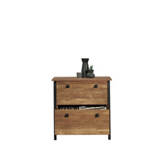 Lateral File with Bold Design, Oak finish